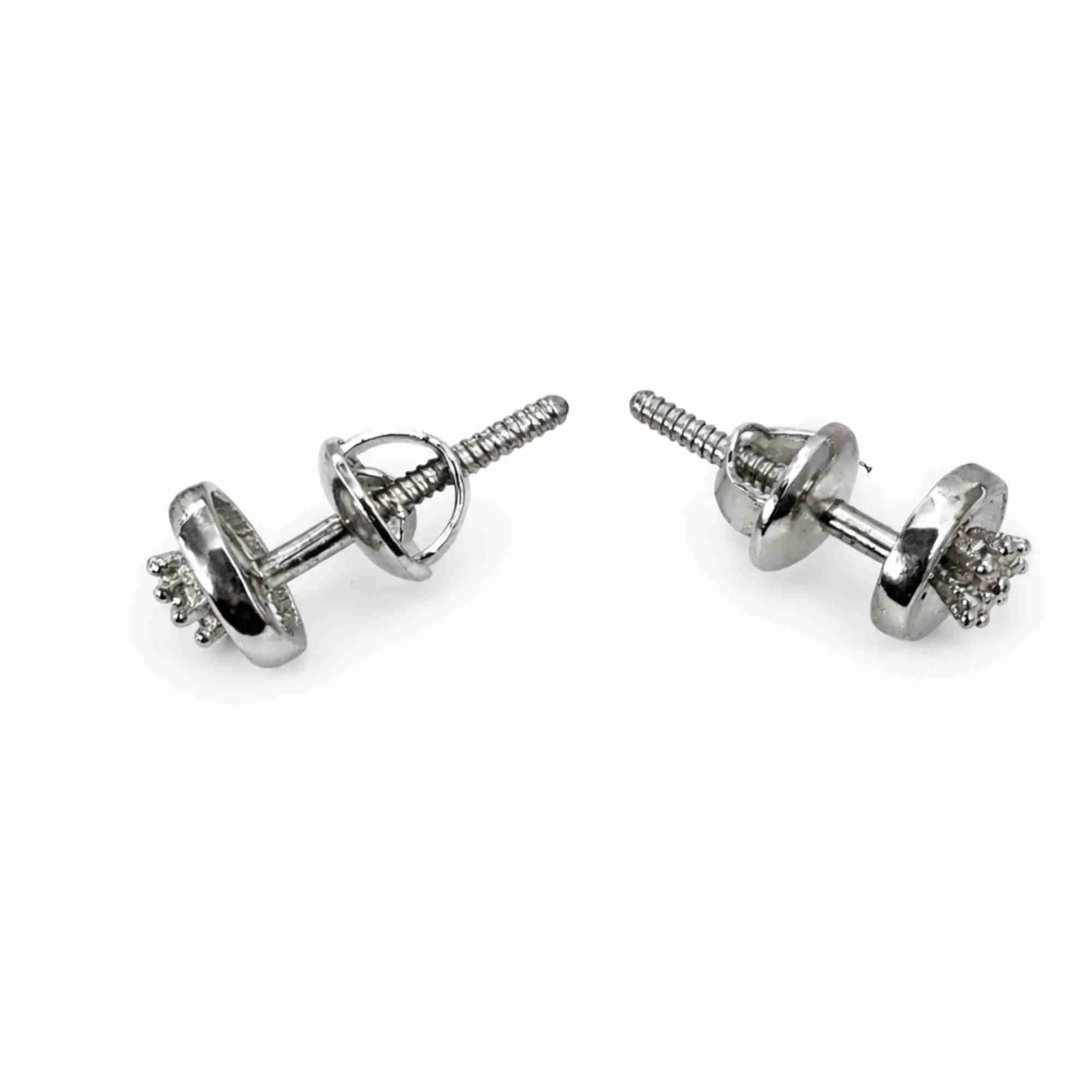 Silver Dot Spark Earrings - Image 3