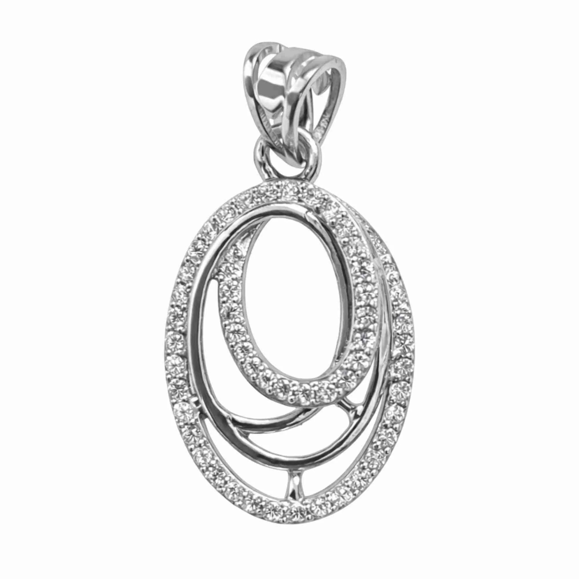 Silver Eternal Loop Spark Pendant
