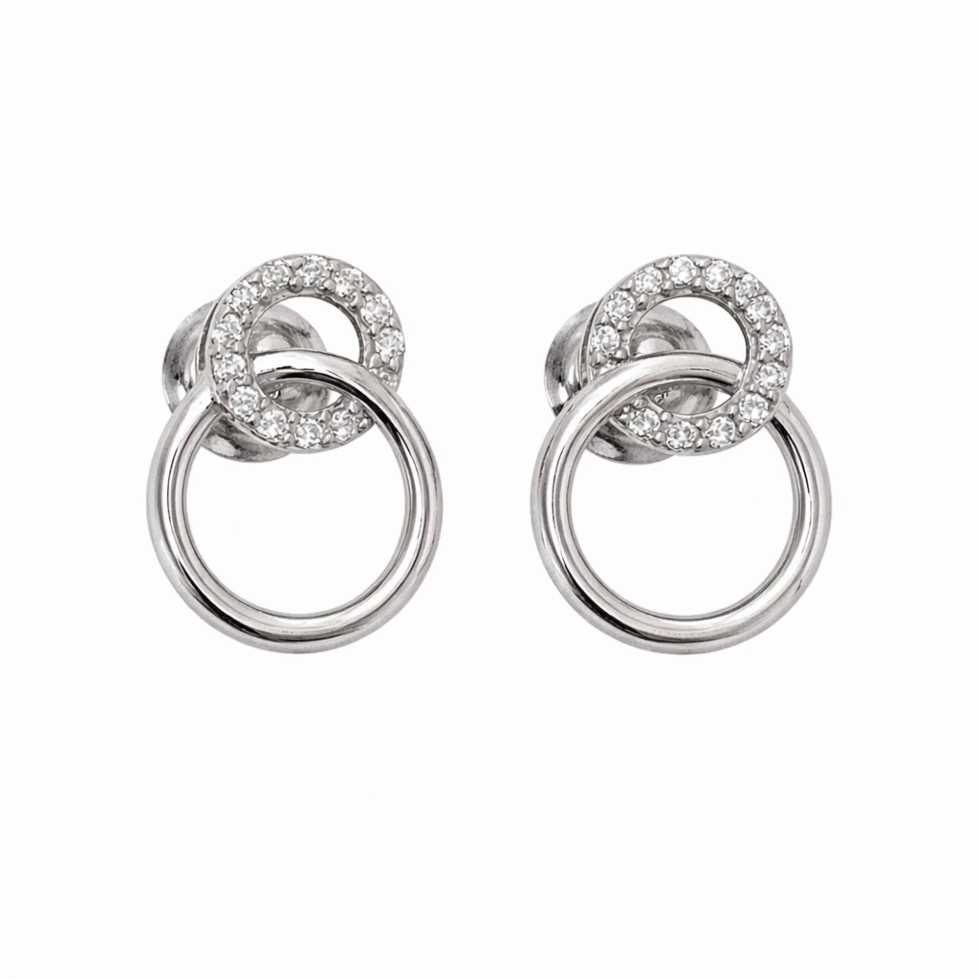 Silver Circle of Grace Earrings