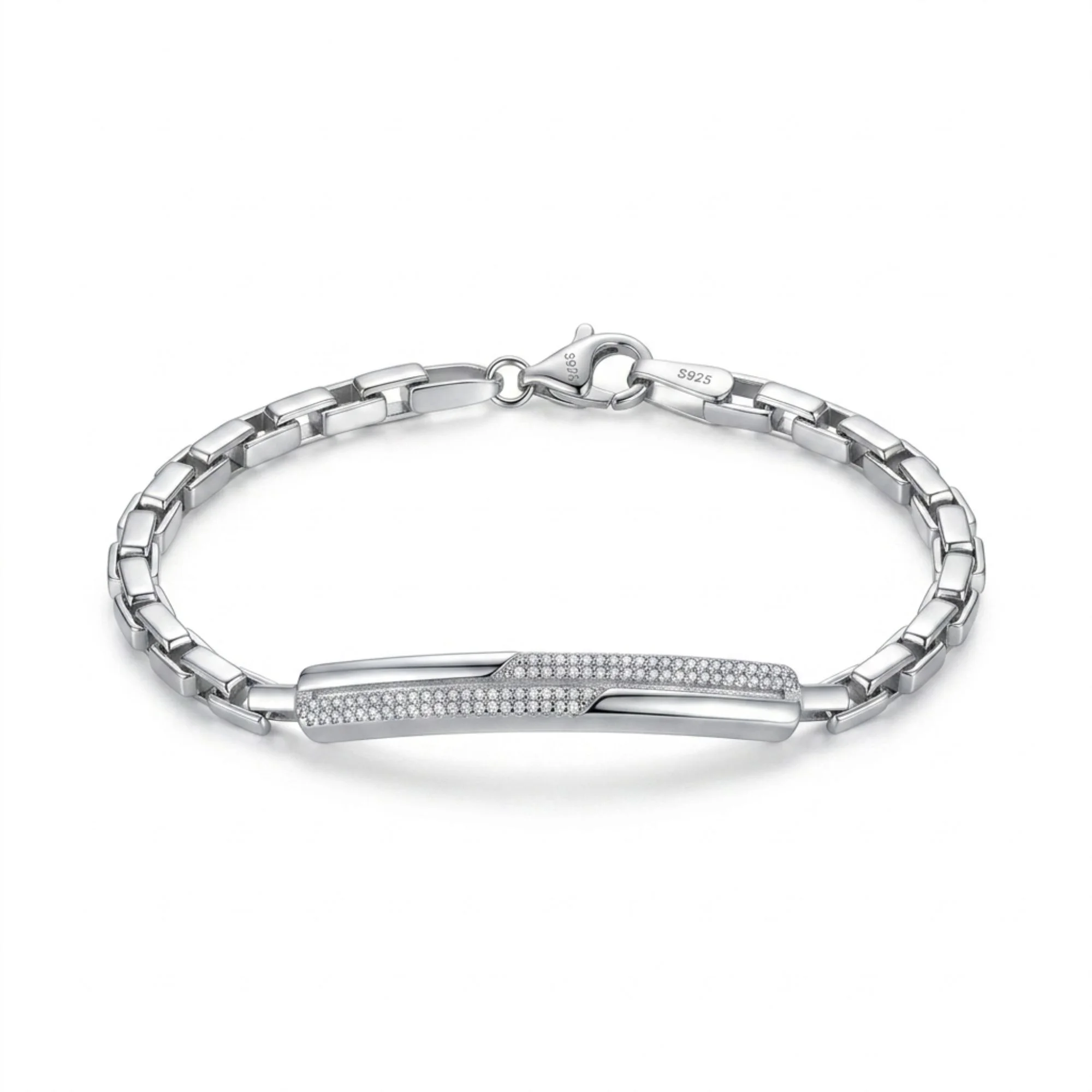 Silver Horizon Bar Luxe Bracelet