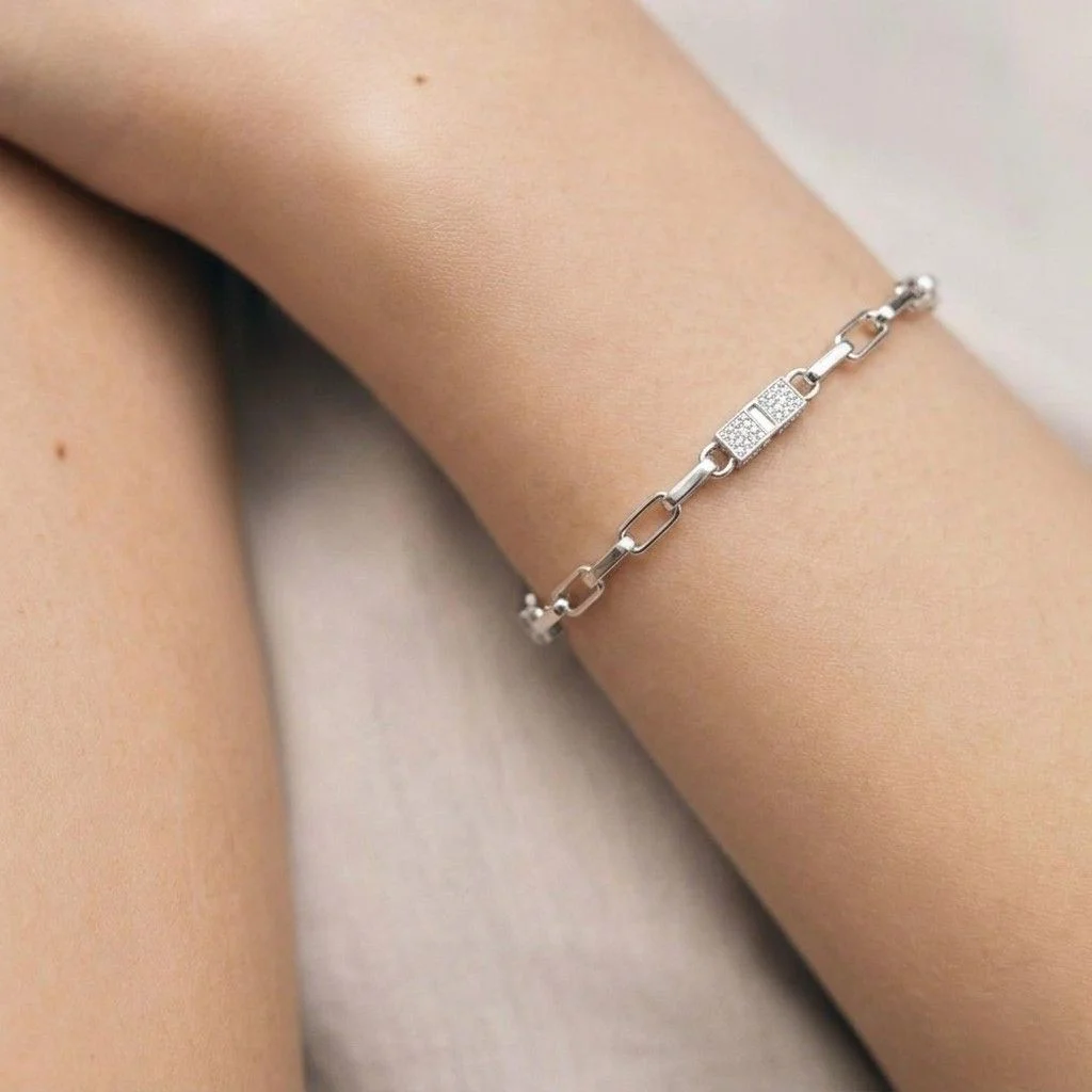 Silver Elite Square Spark Bracelet - 2