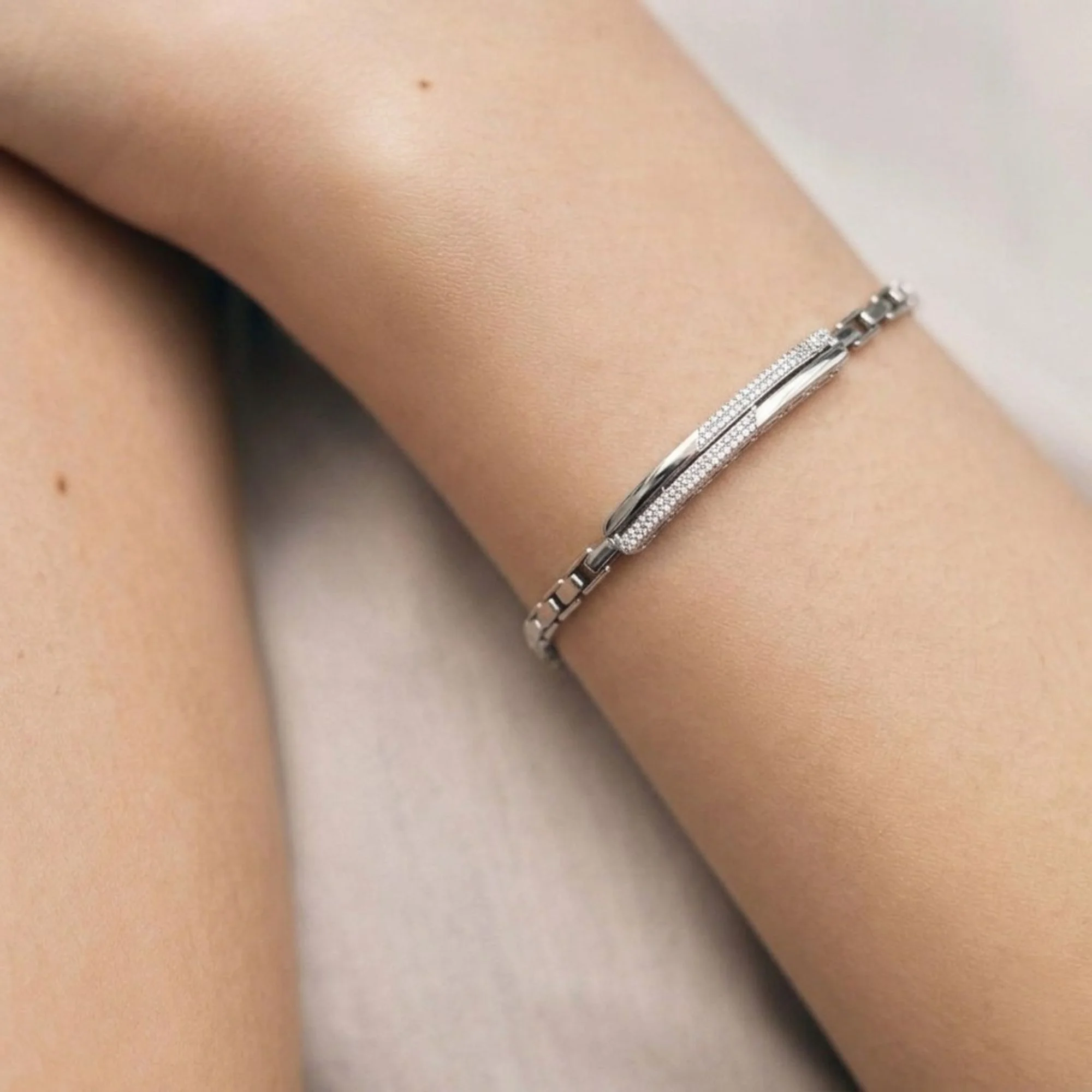 Silver Horizon Bar Luxe Bracelet - 2