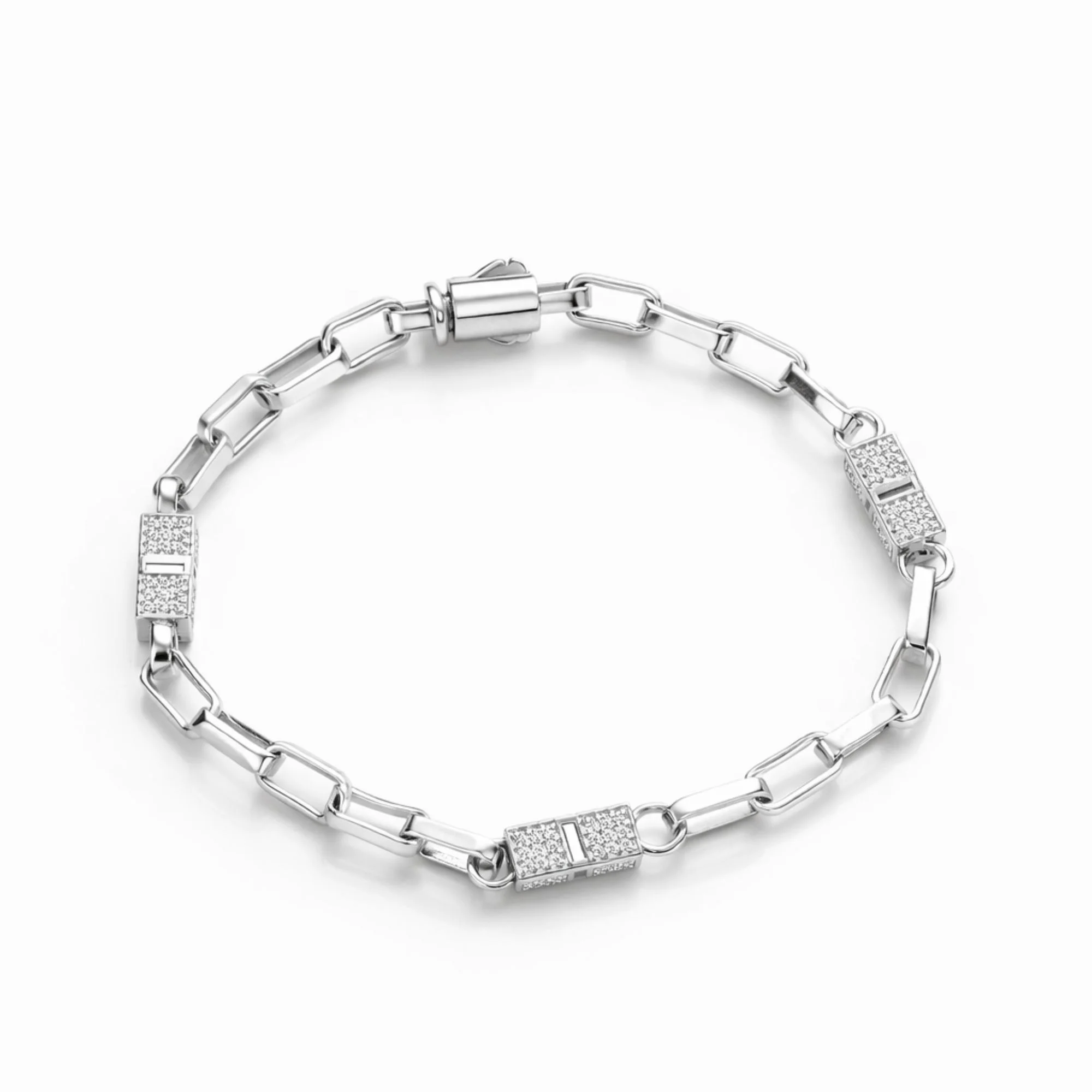 Silver Elite Square Spark Bracelet