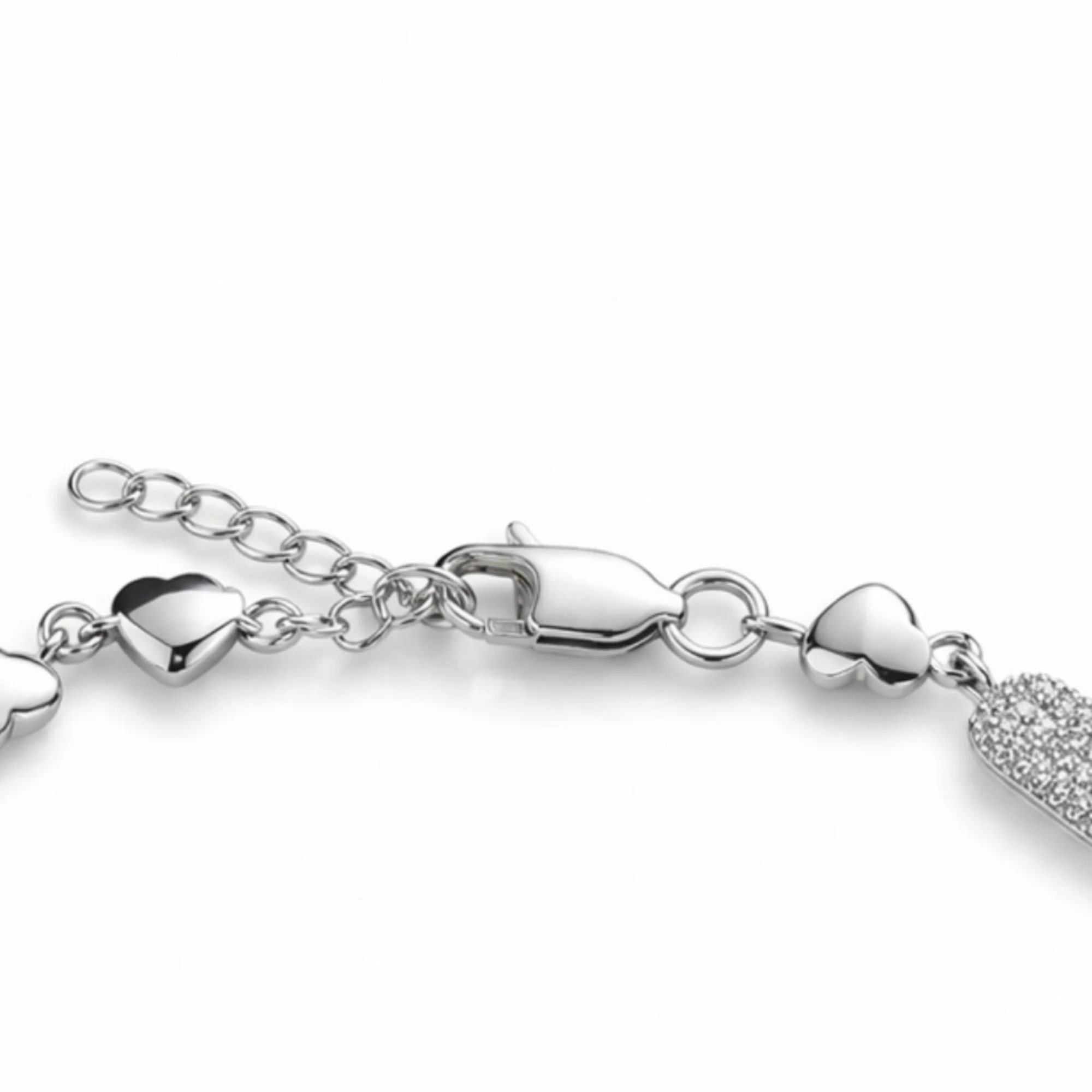 Silver Luxe Heart Charm Bracelet - Image 4