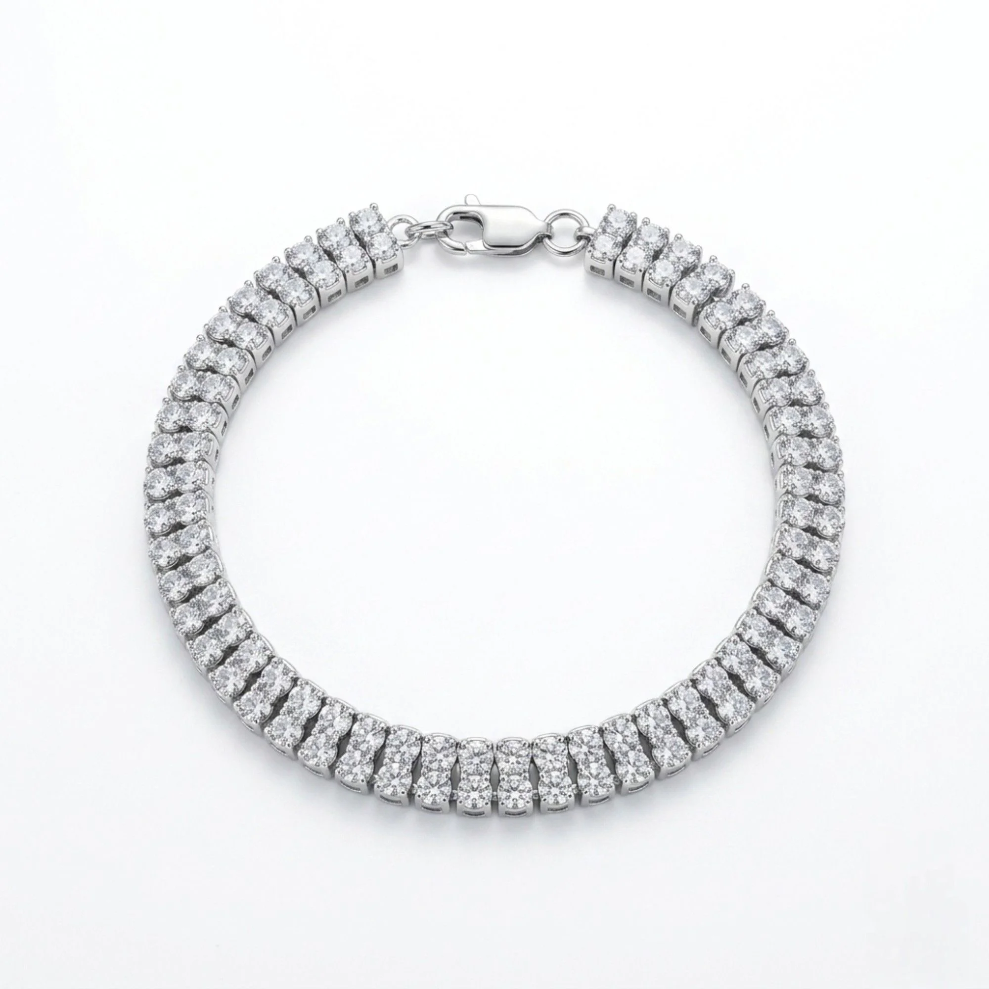 Silver Diamond Luxe Line Bracelet