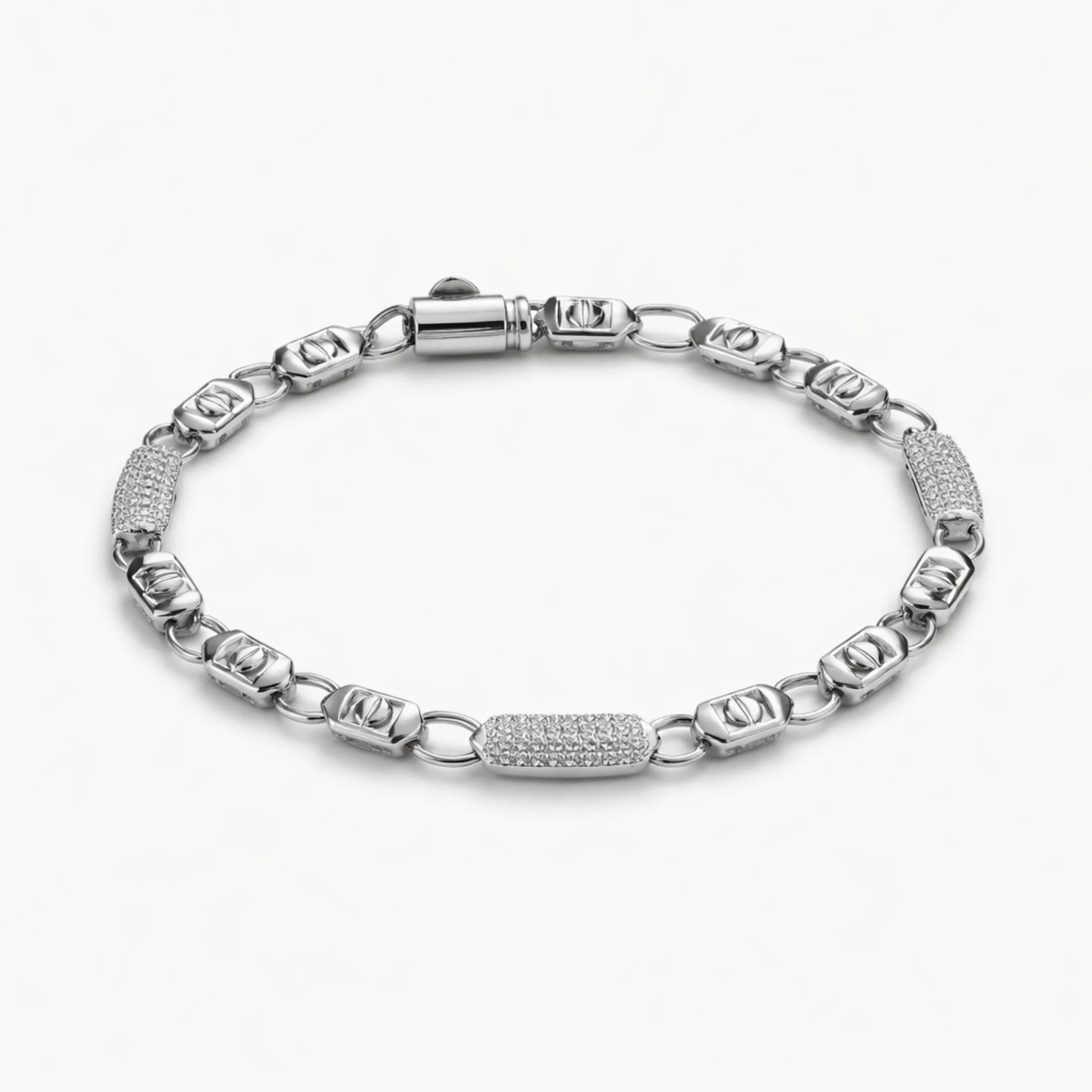 Silver Titan Link Luxe Bracelet