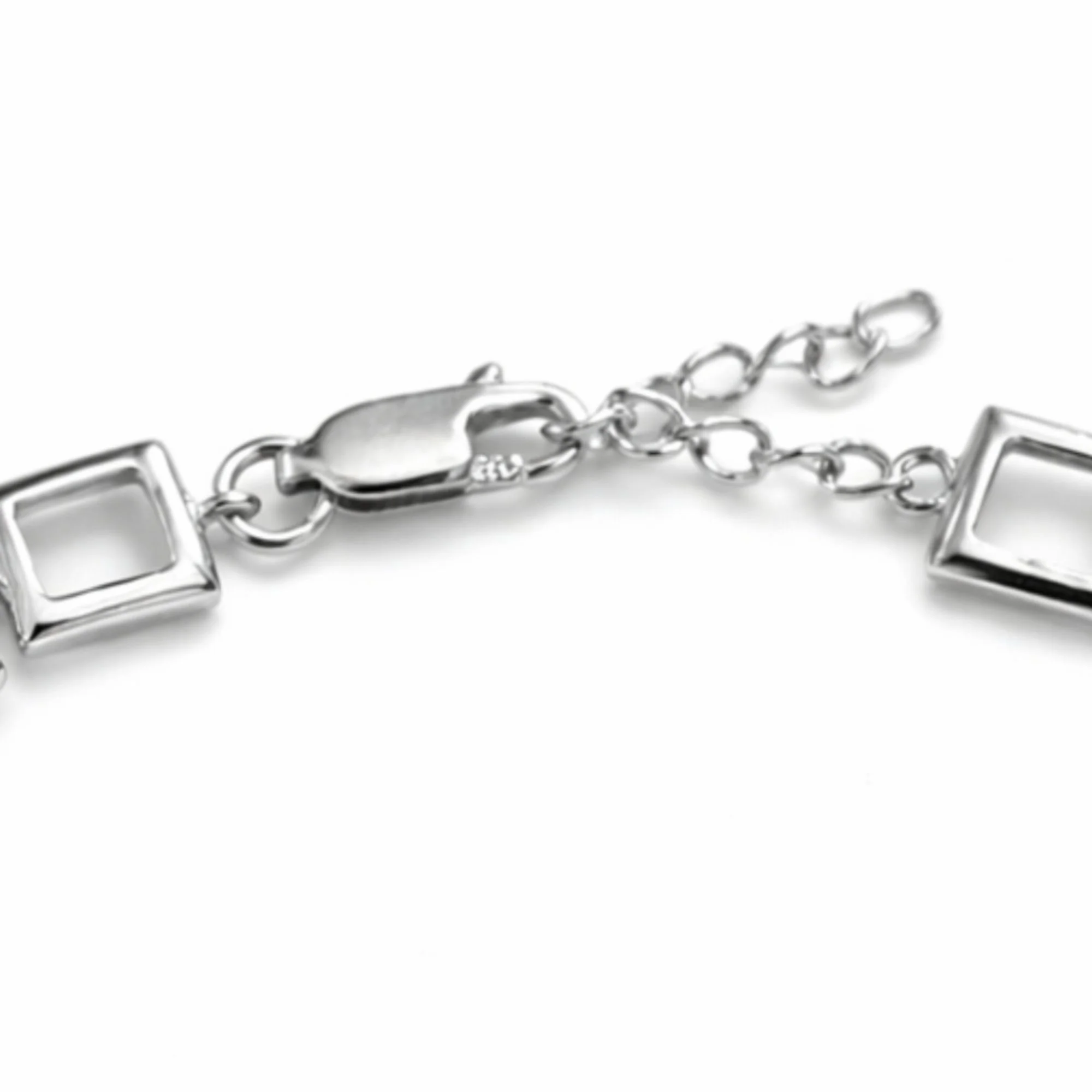 Silver Open Square Luxe Bracelet - Image 4