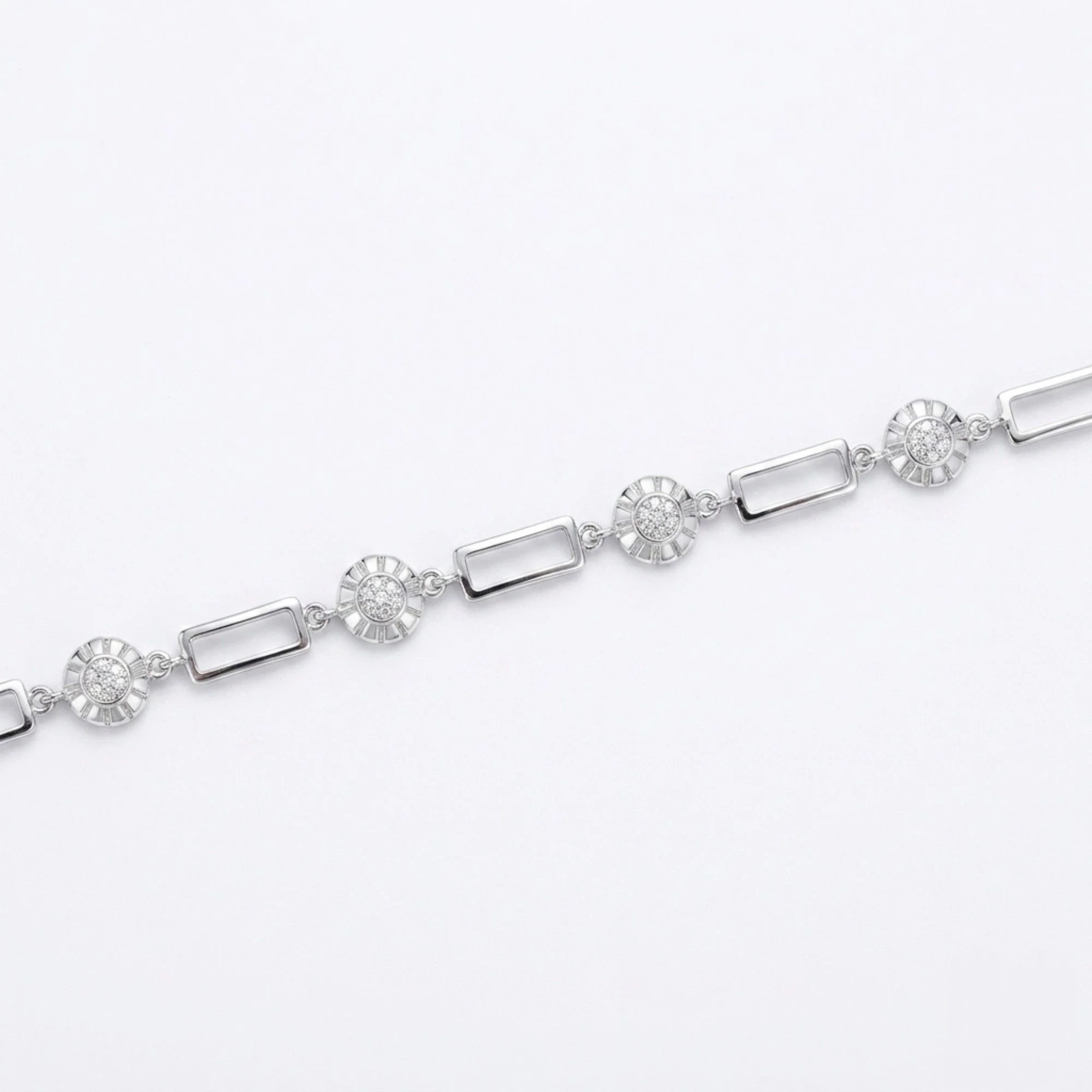 Silver Luxe Orbit Crystal Bracelet - Image 3