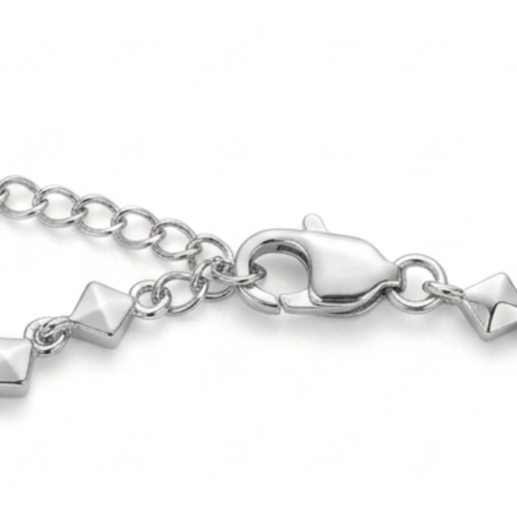 Silver Crystal Sunburst Link Bracelet - Image 4