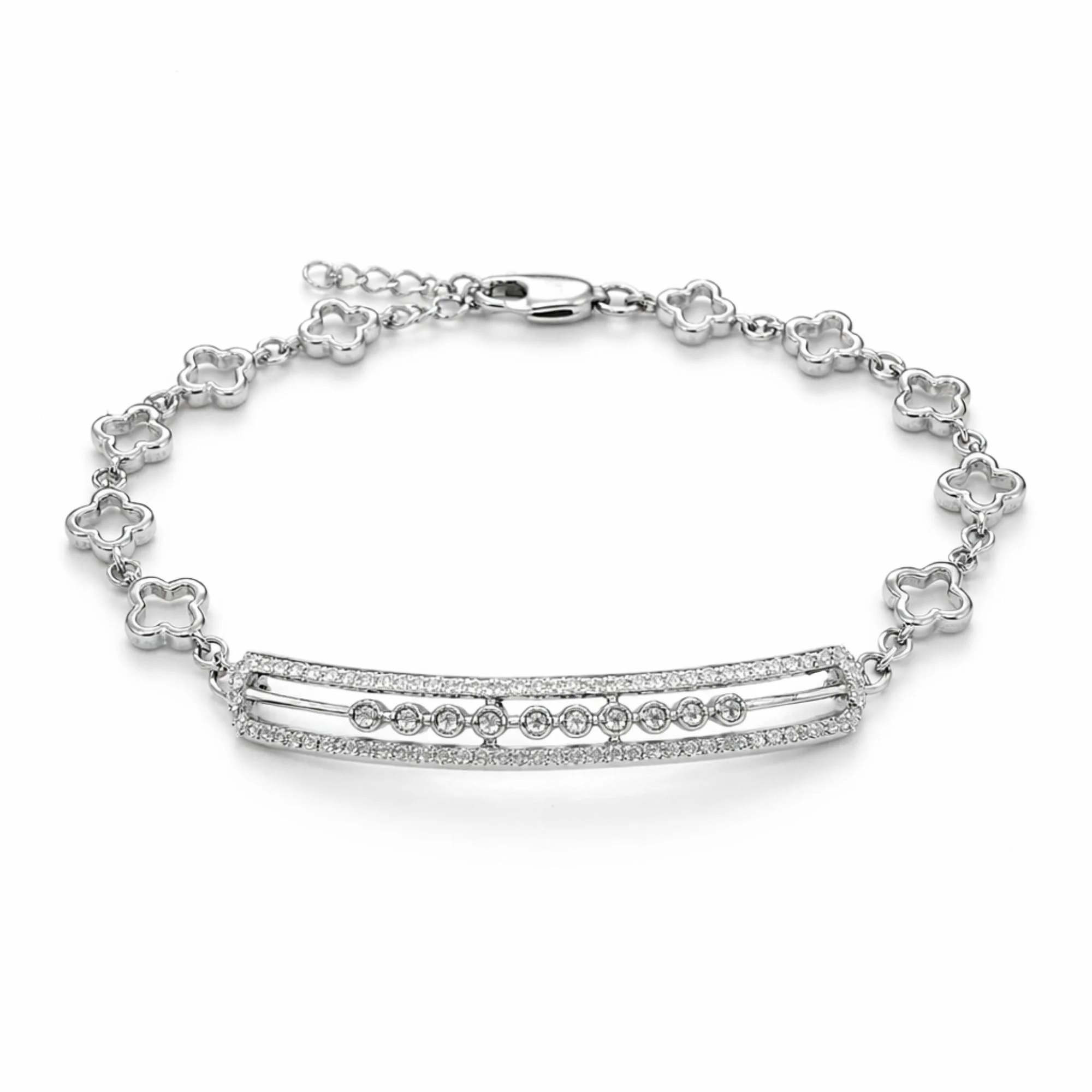 Silver Clover Luxe Spark Bracelet