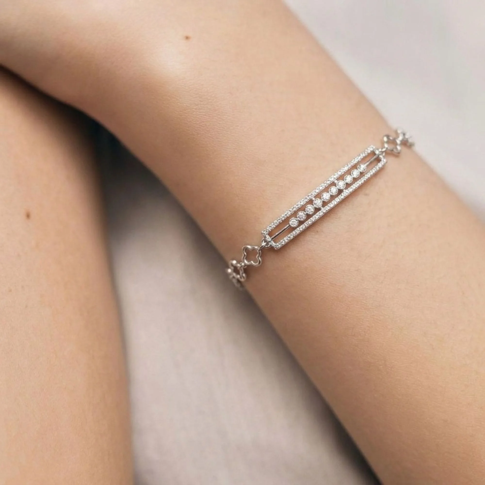 Silver Clover Luxe Spark Bracelet - 2
