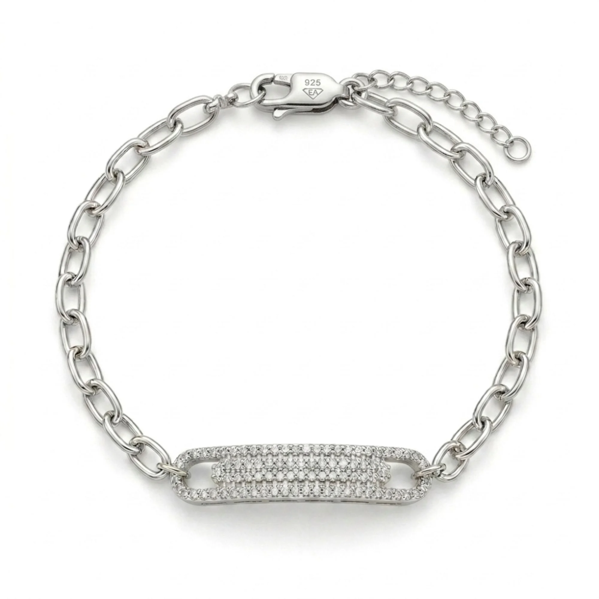 Silver Sleek Spark Chain Bracelet