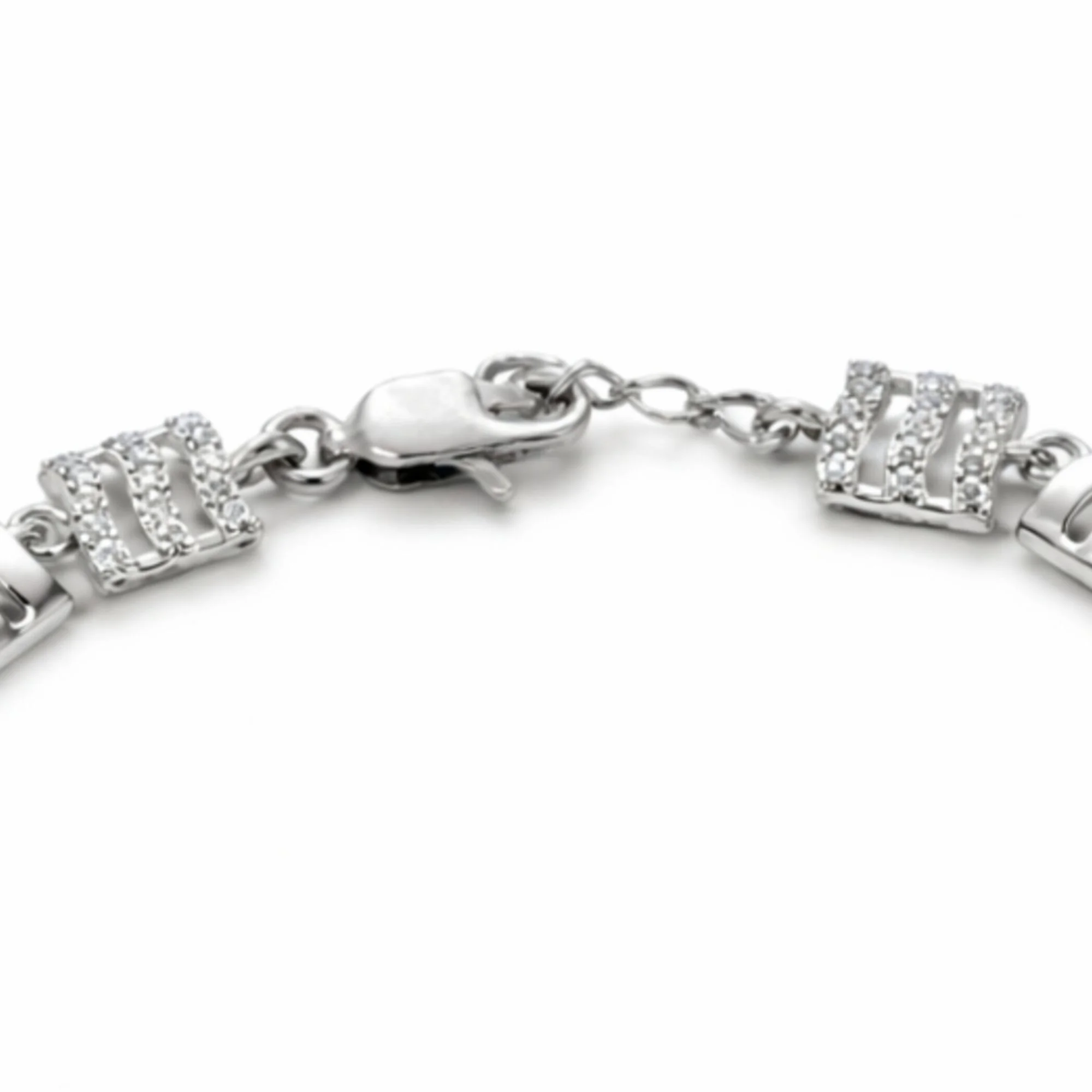 Silver Wave Luxe Crystal Bracelet - Image 4