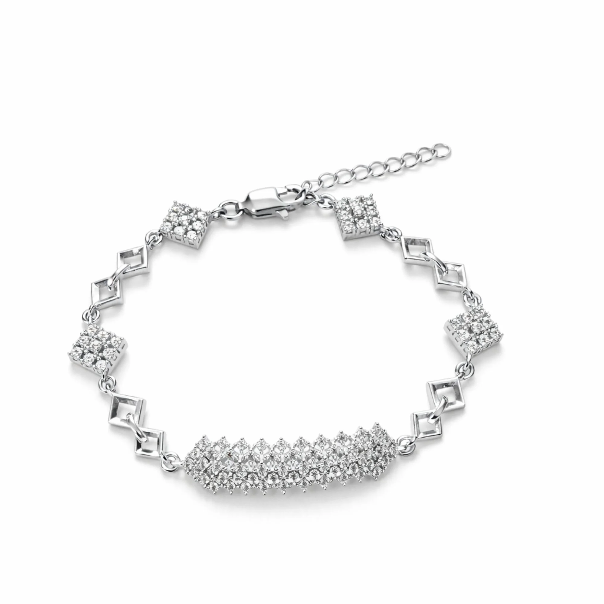Silver Prestige Crystal Bar Bracelet