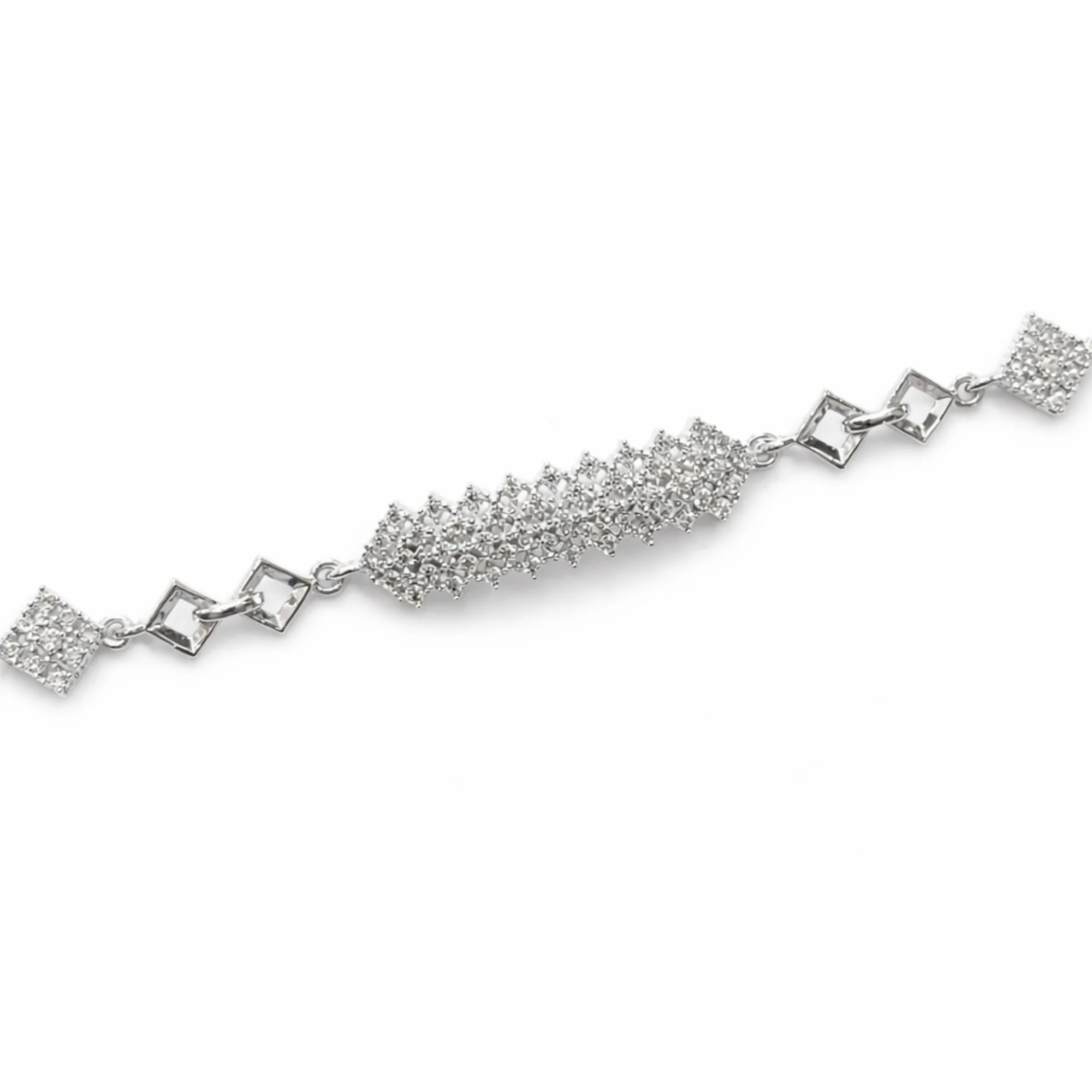 Silver Prestige Crystal Bar Bracelet - Image 3