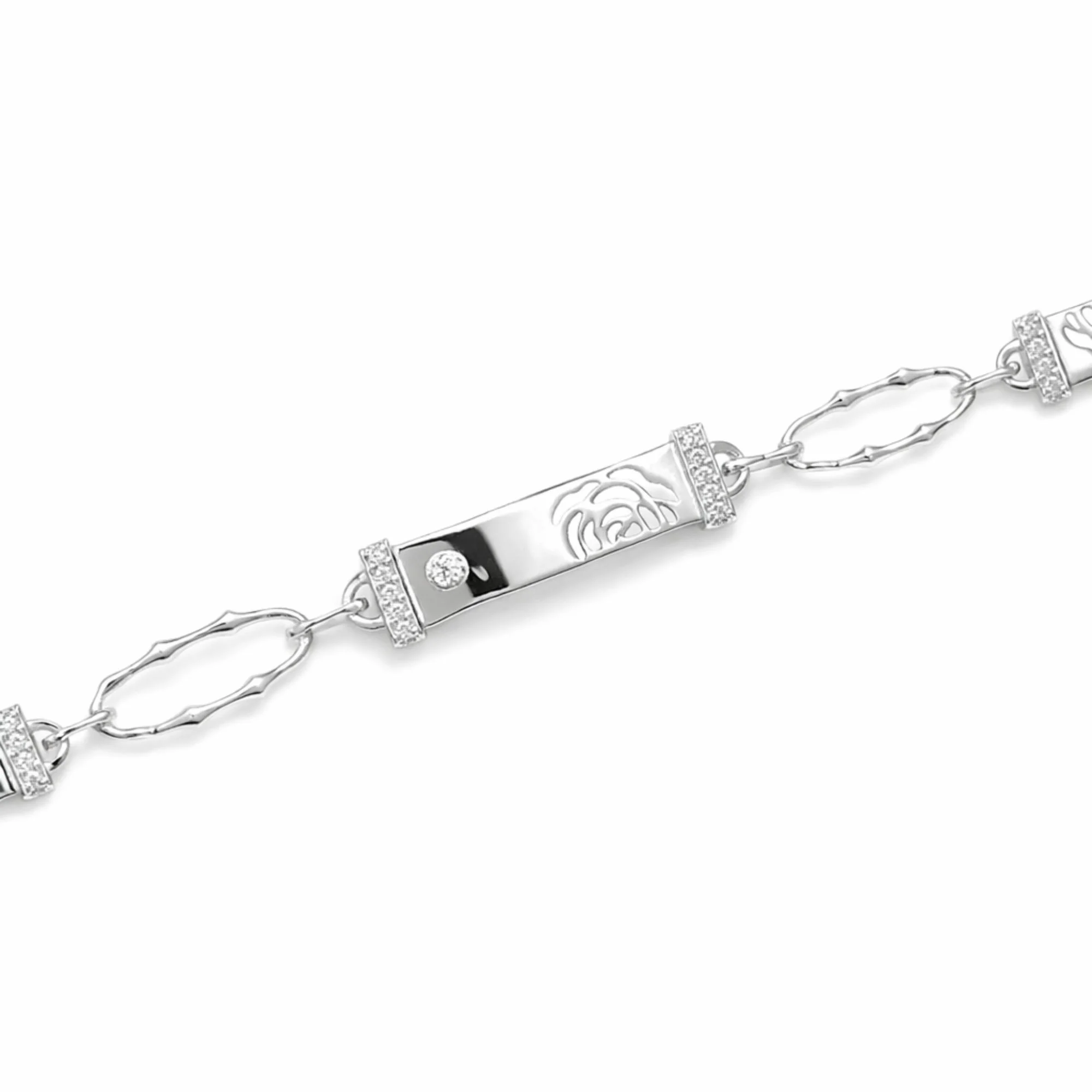 Silver Rose Elegance Link Bracelet - Image 3
