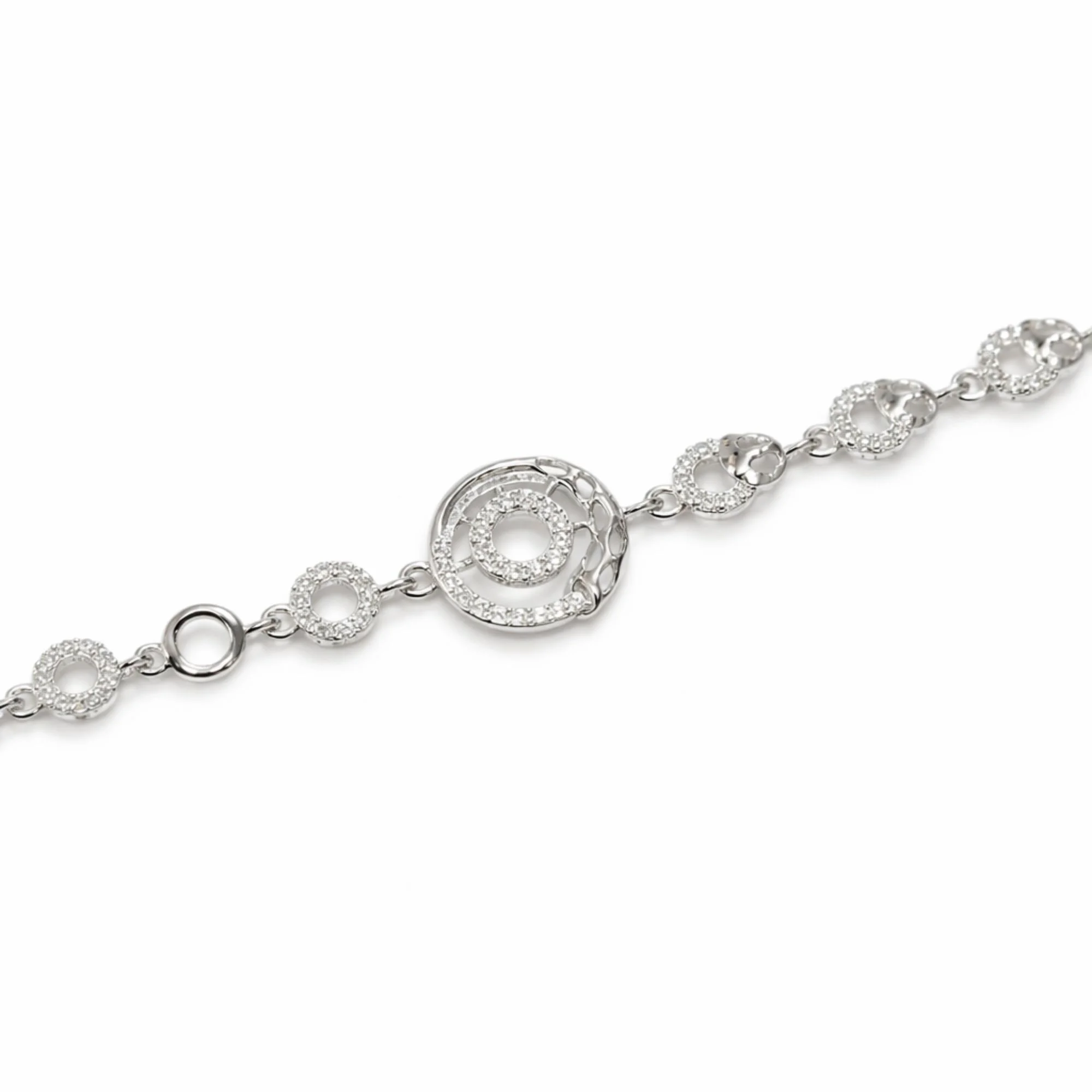 Silver Aurora Halo Link Bracelet - Image 3