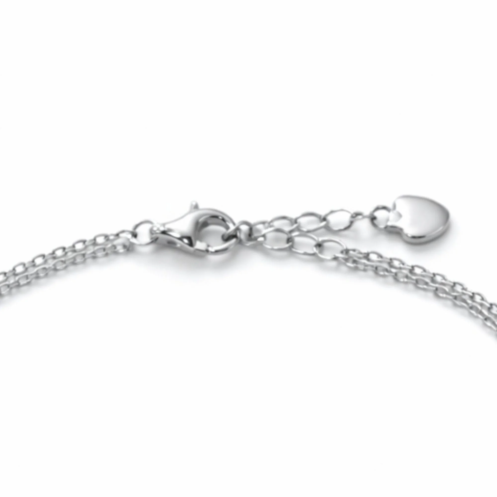 Silver Crystal Love Duo Bracelet - Image 4