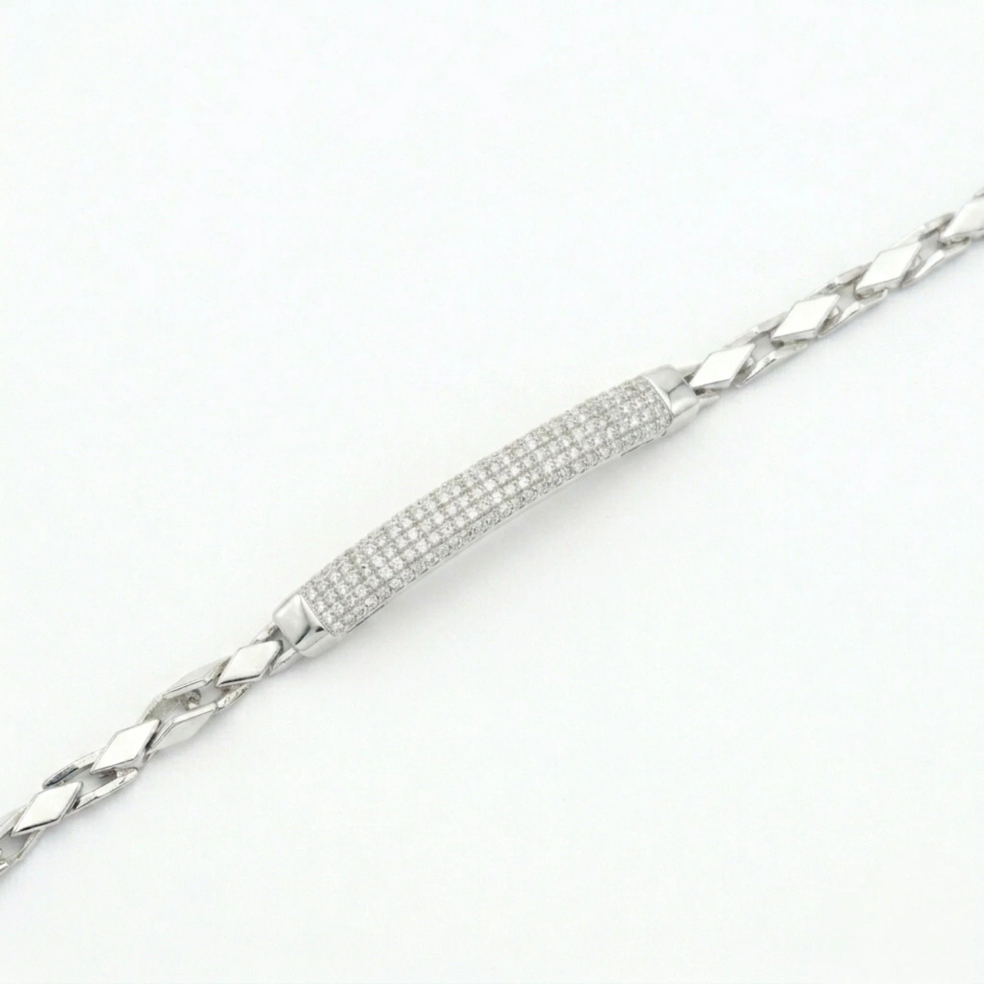 Silver Diamond Bar Luxe Bracelet - Image 3