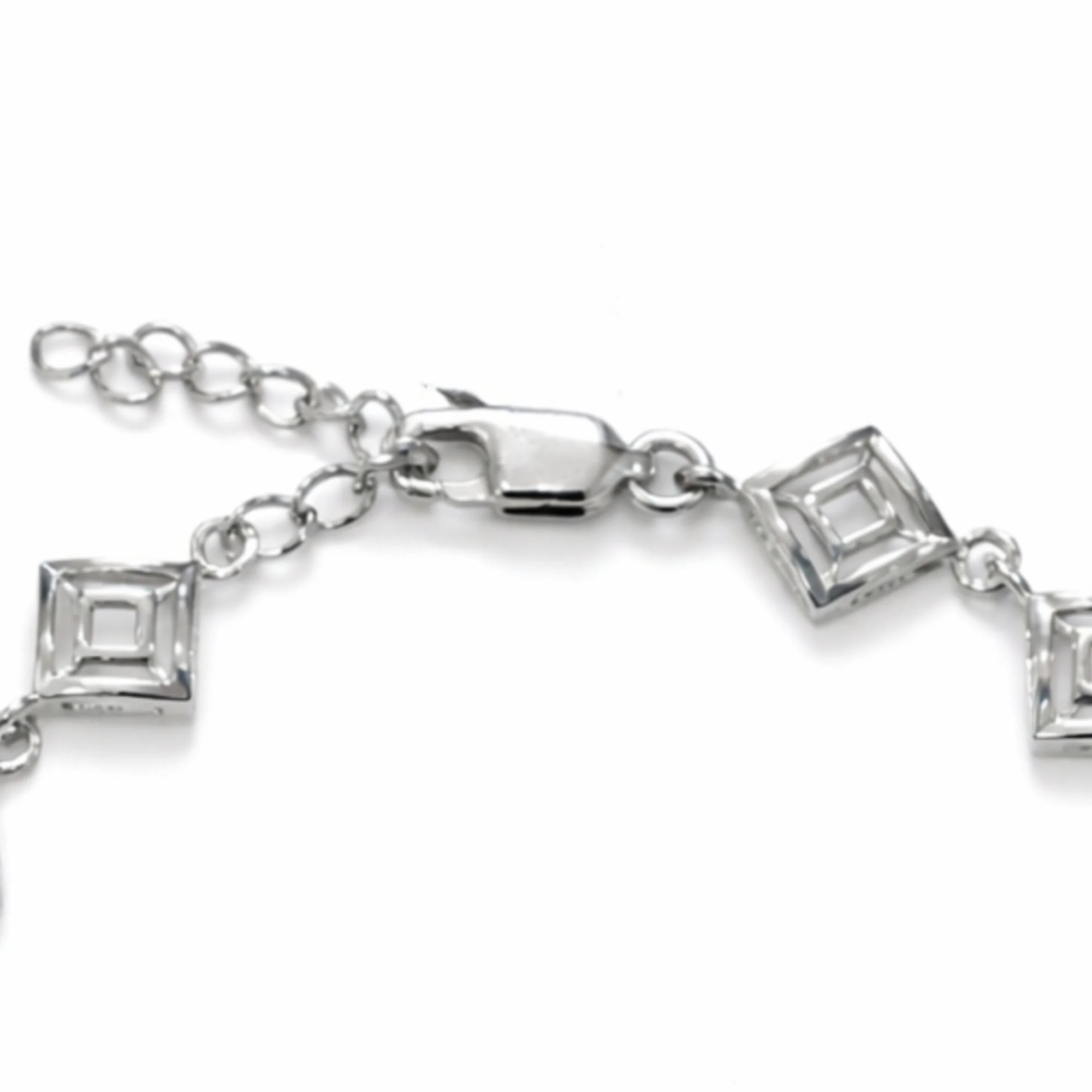 Silver Diamond Grid Luxe Bracelet - Image 4
