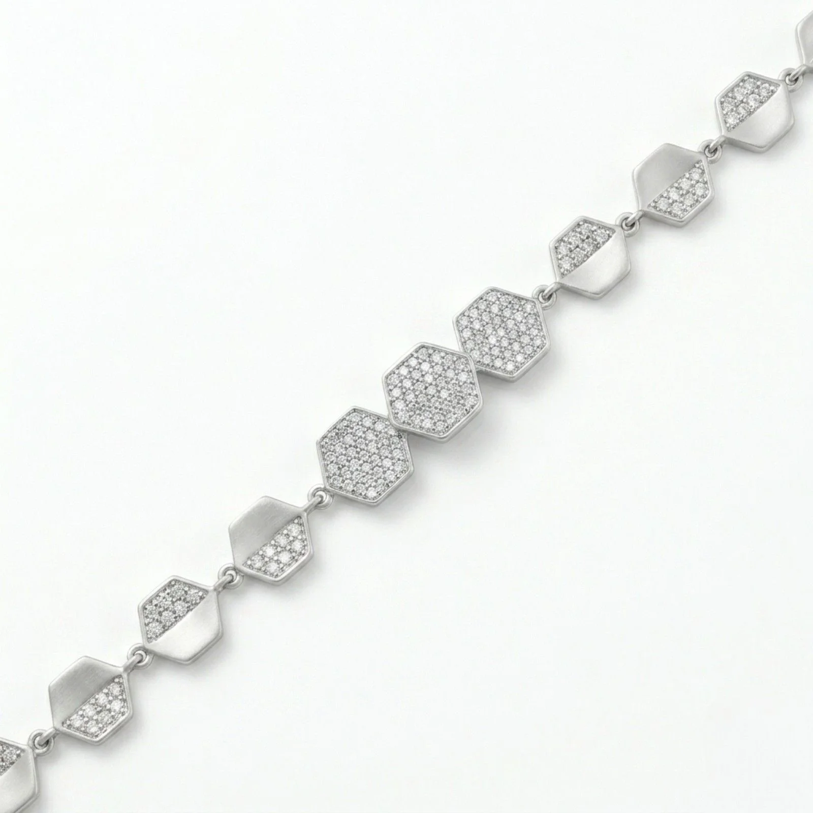 Silver Honeycomb Luxe Bracelet - Image 3