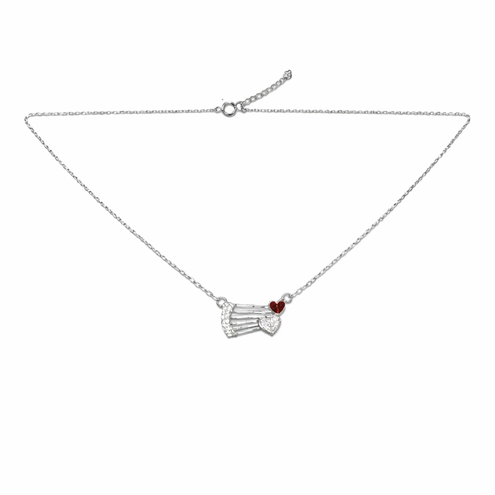 Silver Red Heart Whisper chain pendant Chain & Pendant - Image 4