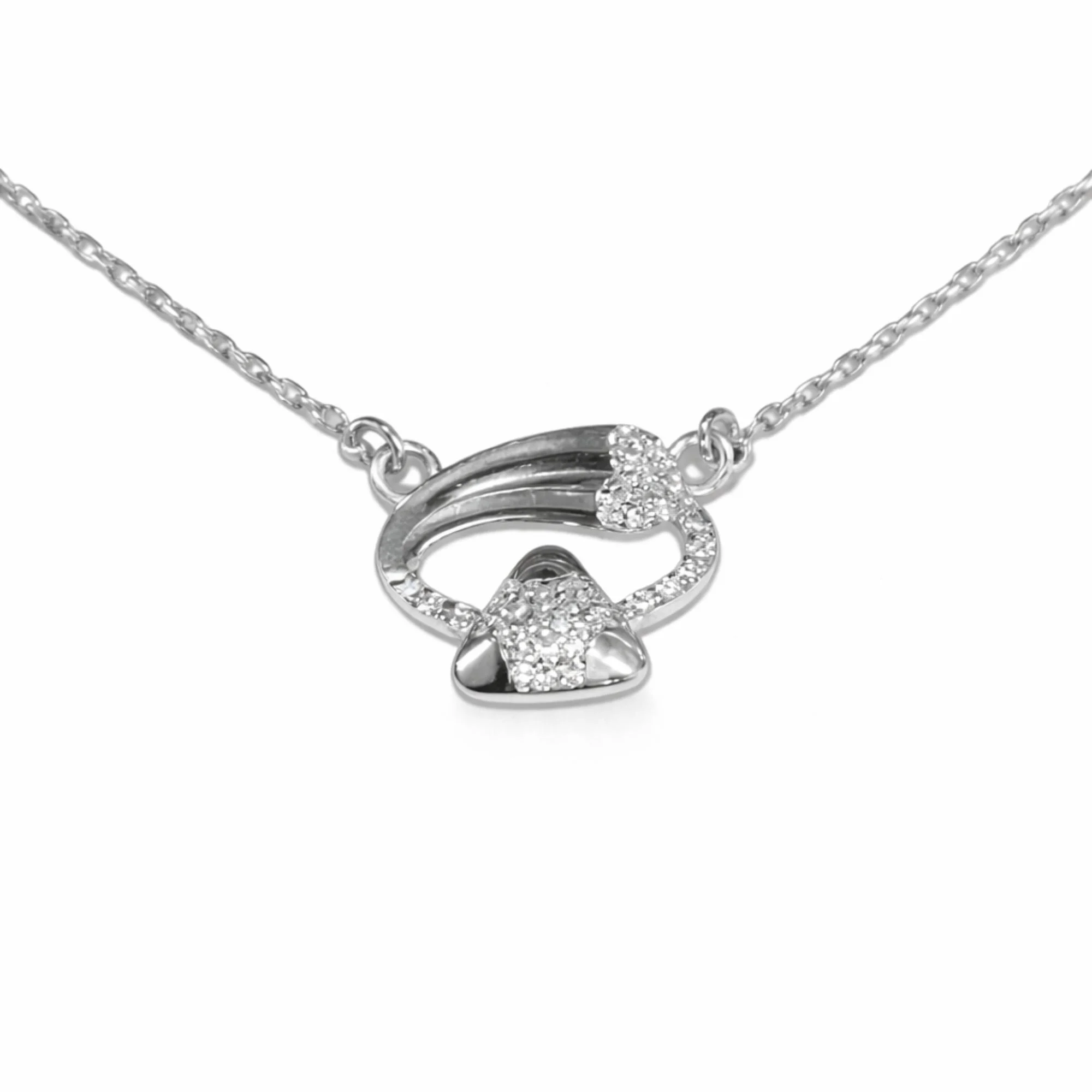 Silver Love Arc Chain Pendant Chain & Pendant