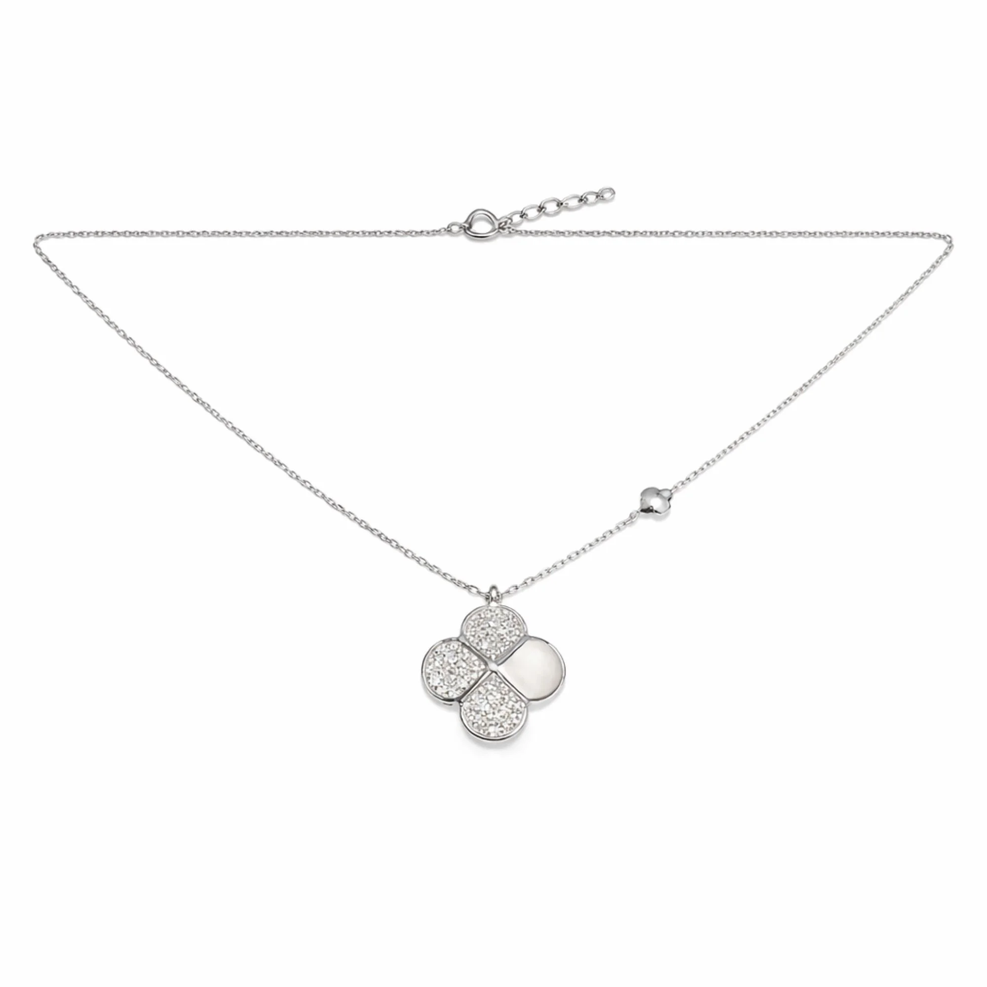 Silver Four Petal Shine chain pendant Chain & Pendant - Image 4