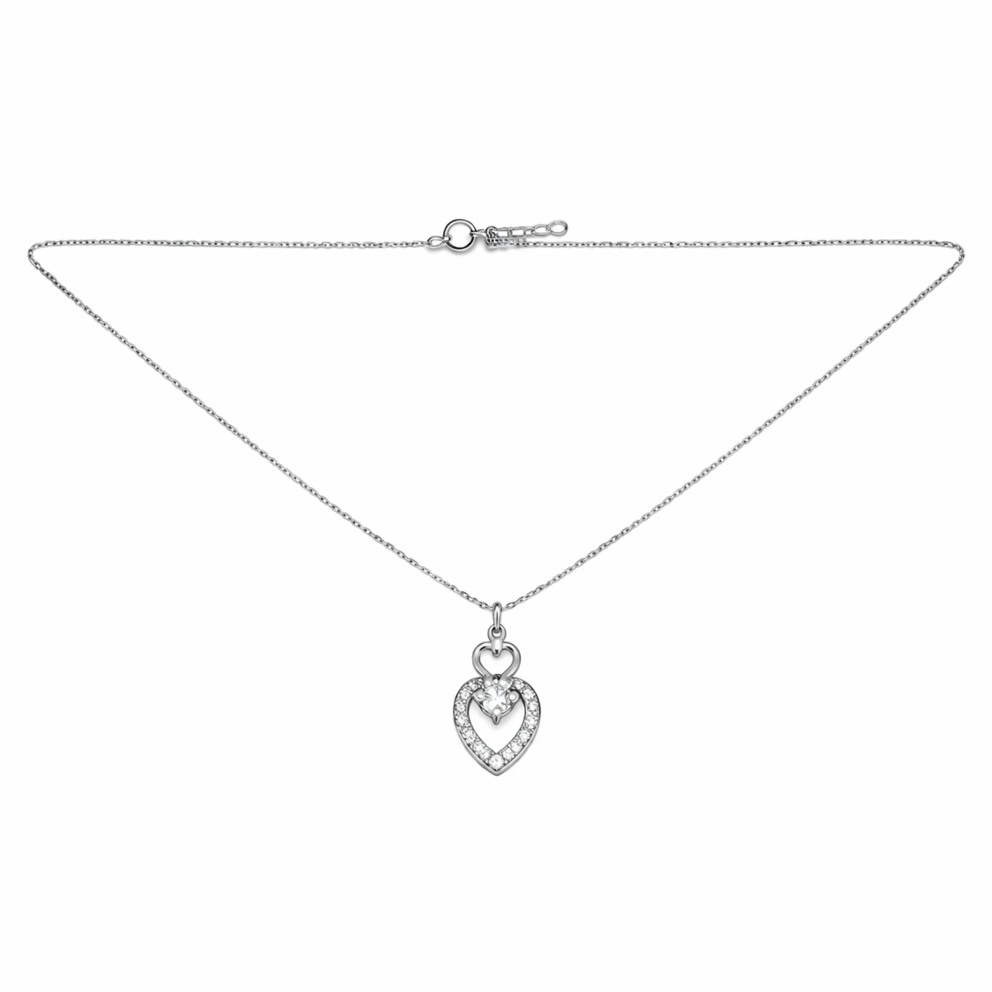 Silver Twin Heart Spark chain pendant Chain & Pendant - Image 4