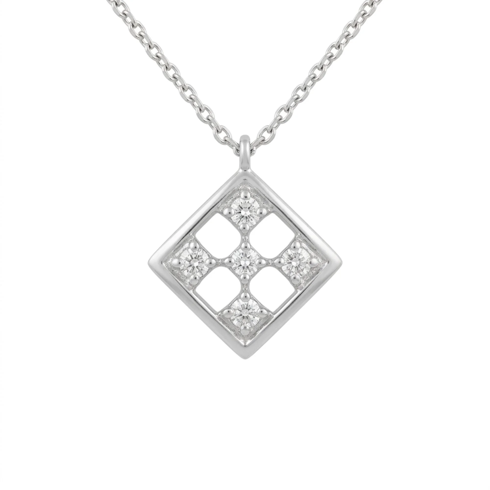 Silver Square Glow chain pendant Chain & Pendant