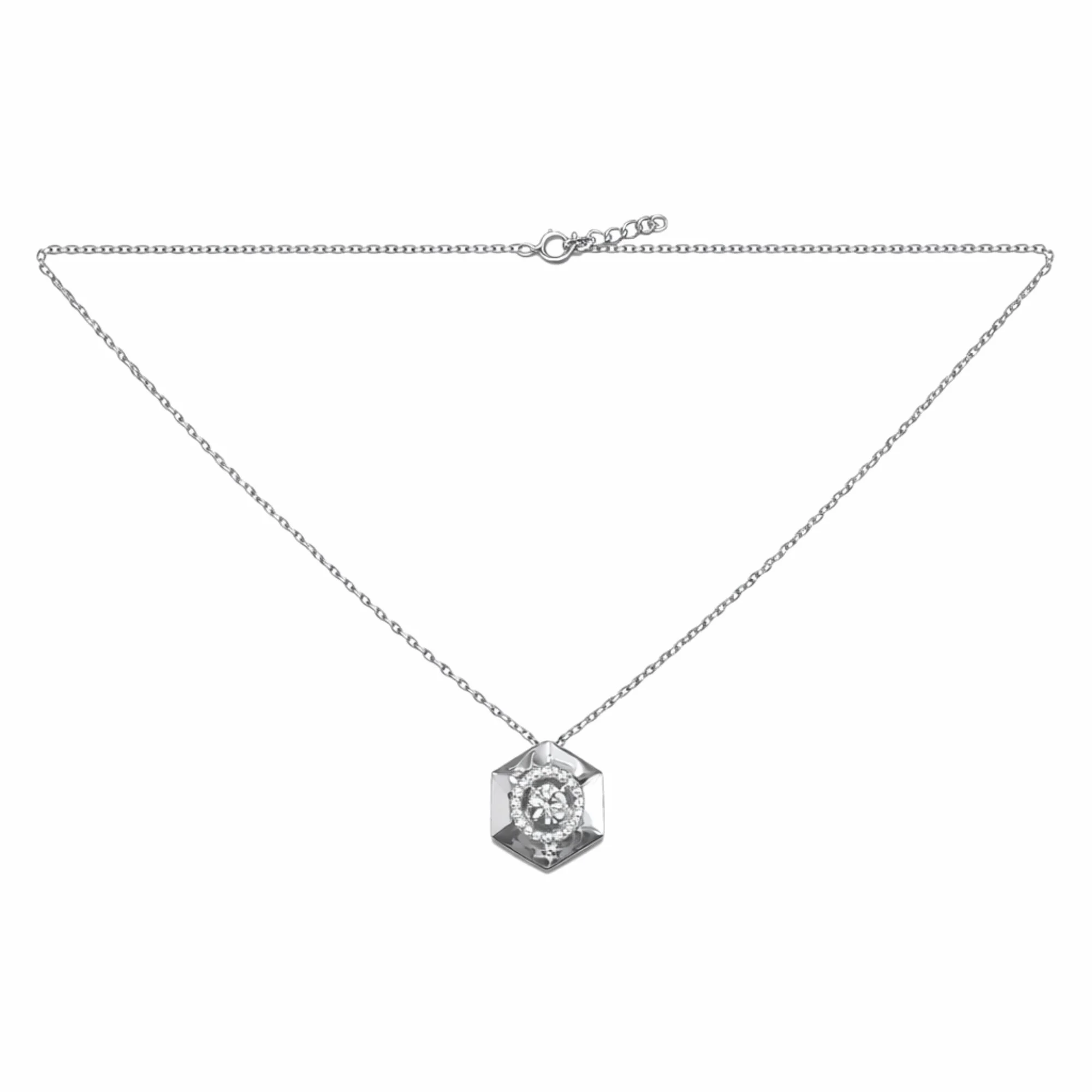 Silver Halo Hex chain pendant Chain & Pendant - Image 4