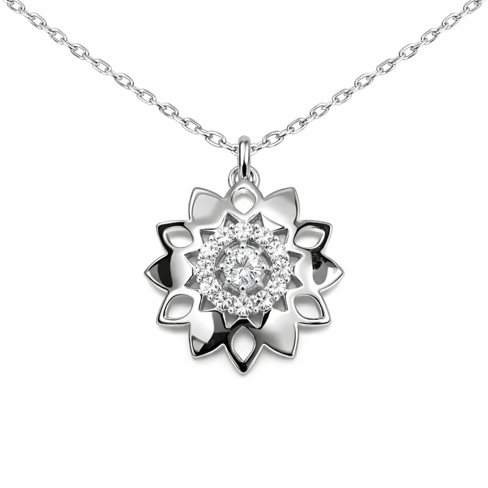 Silver Sunflare chain pendant Chain & Pendant