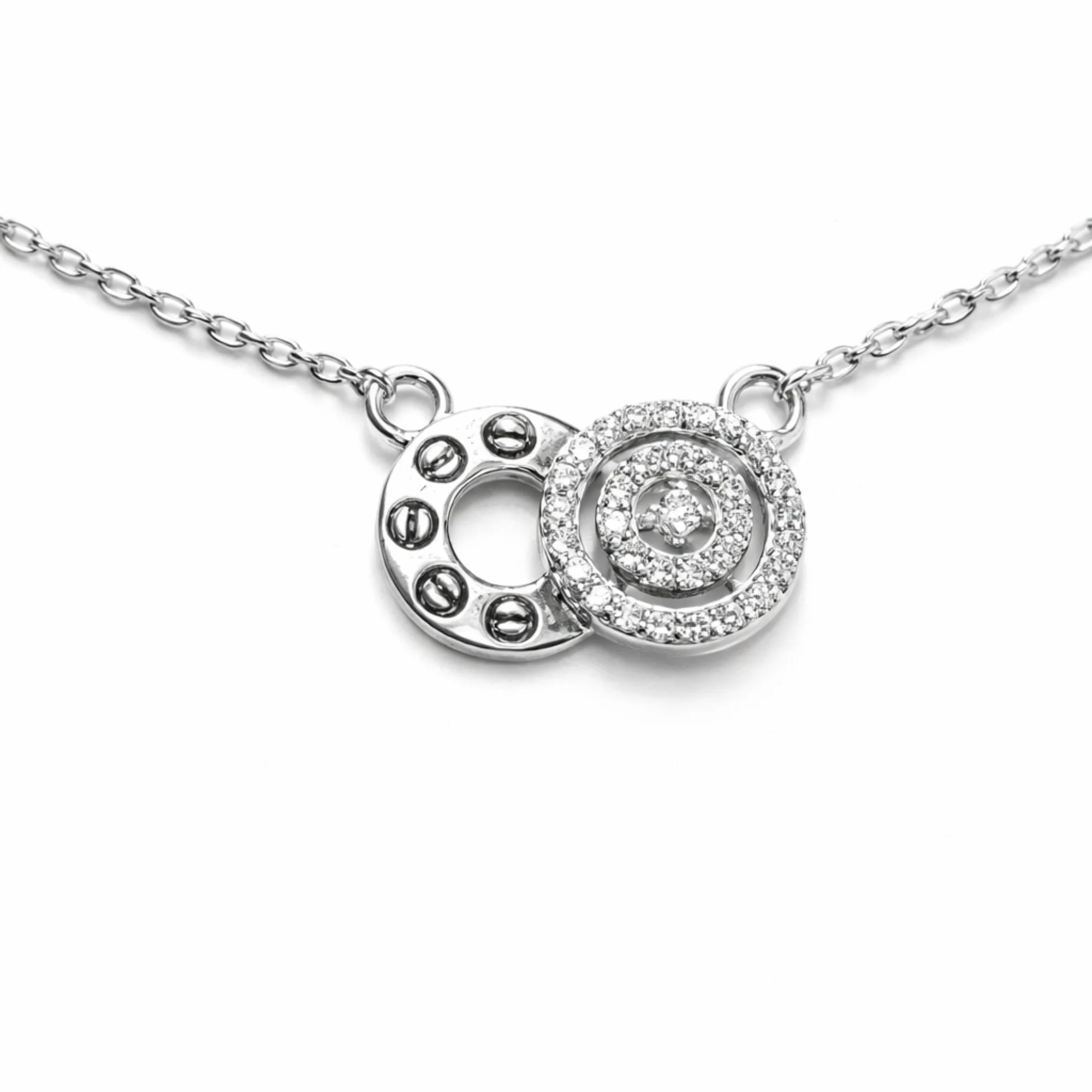 Silver Linked Halo chain pendant Chain & Pendant