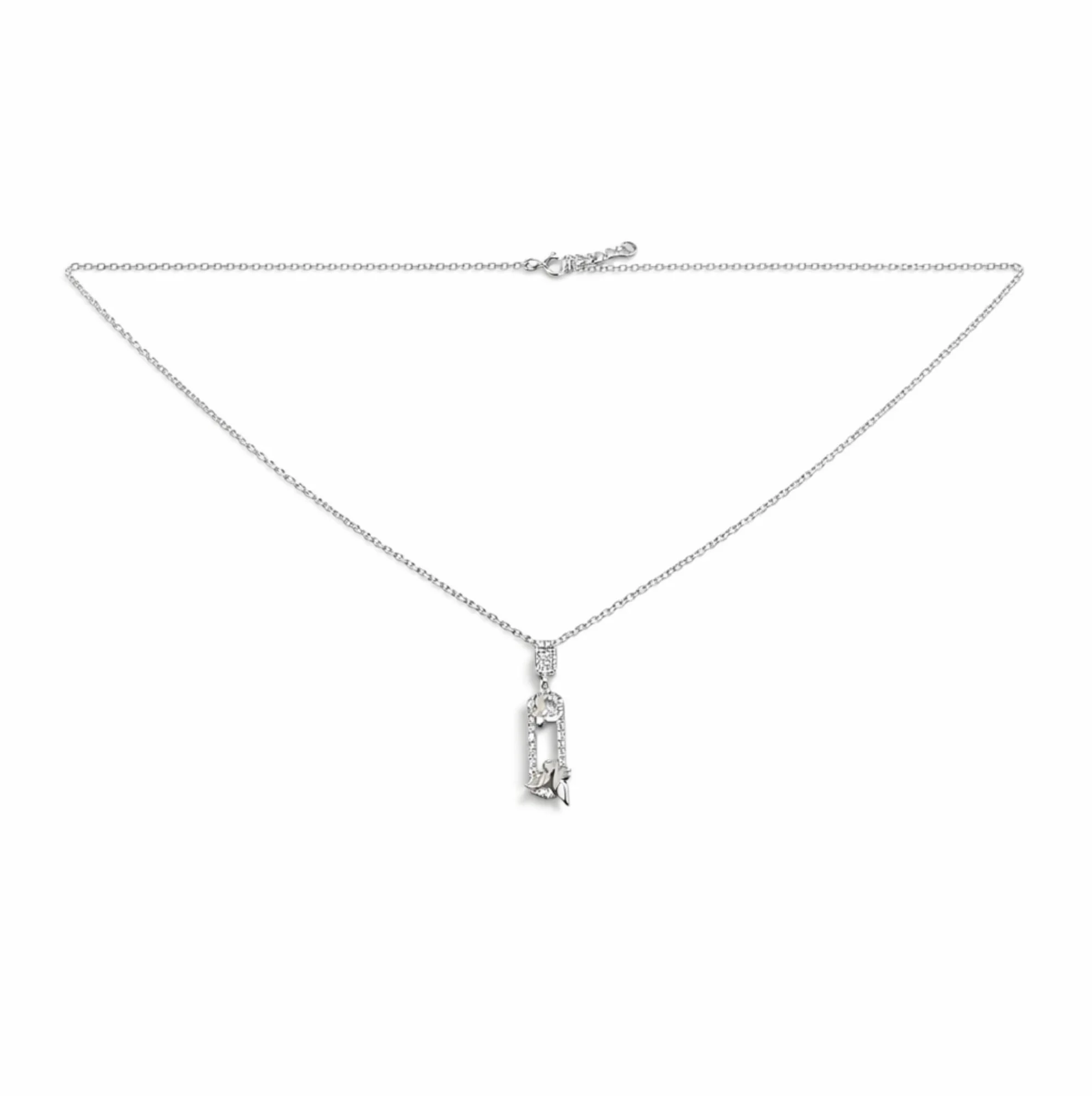 Silver Radiant Wings Crystal chain pendant Chain & Pendant - Image 4