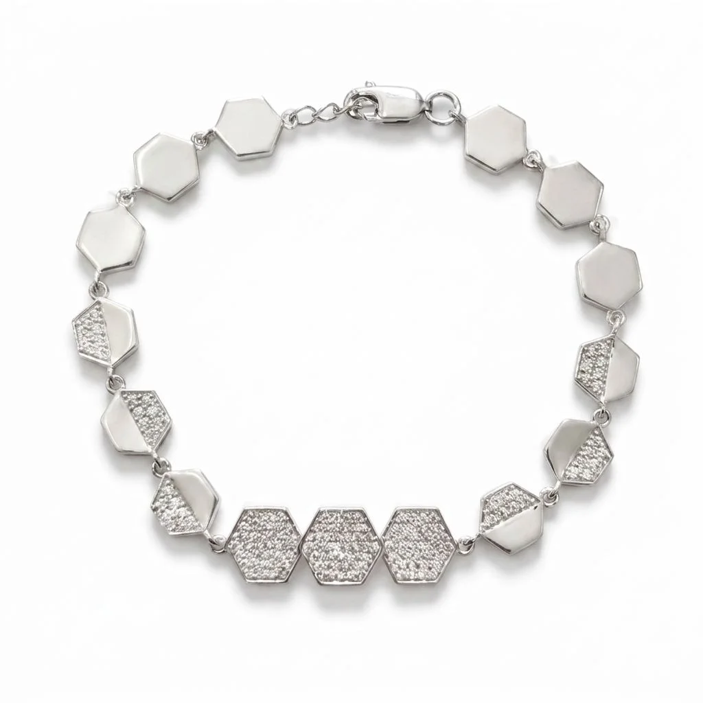 Silver Honeycomb Luxe Bracelet