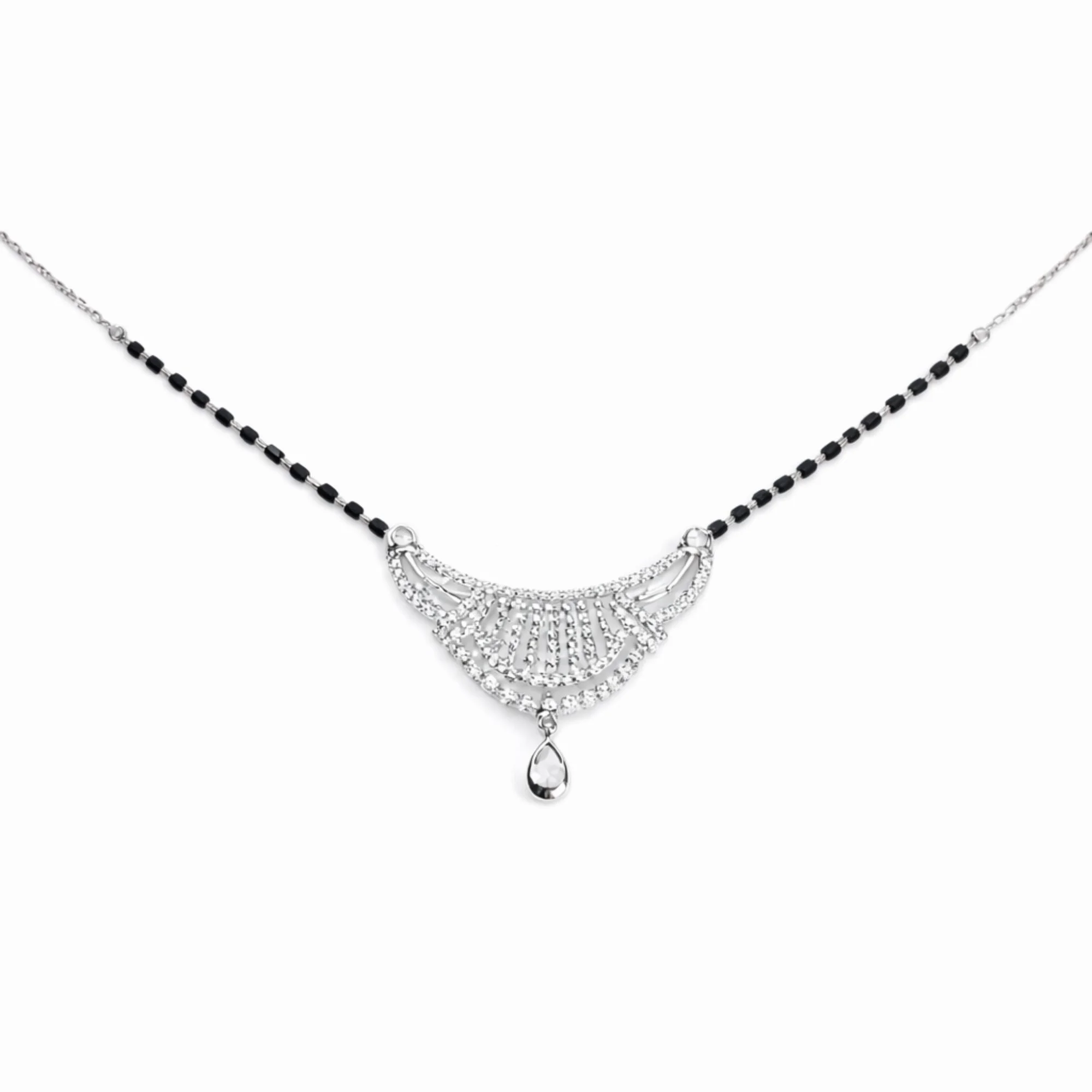 Silver Divine Arc Drape Mangalsutra
