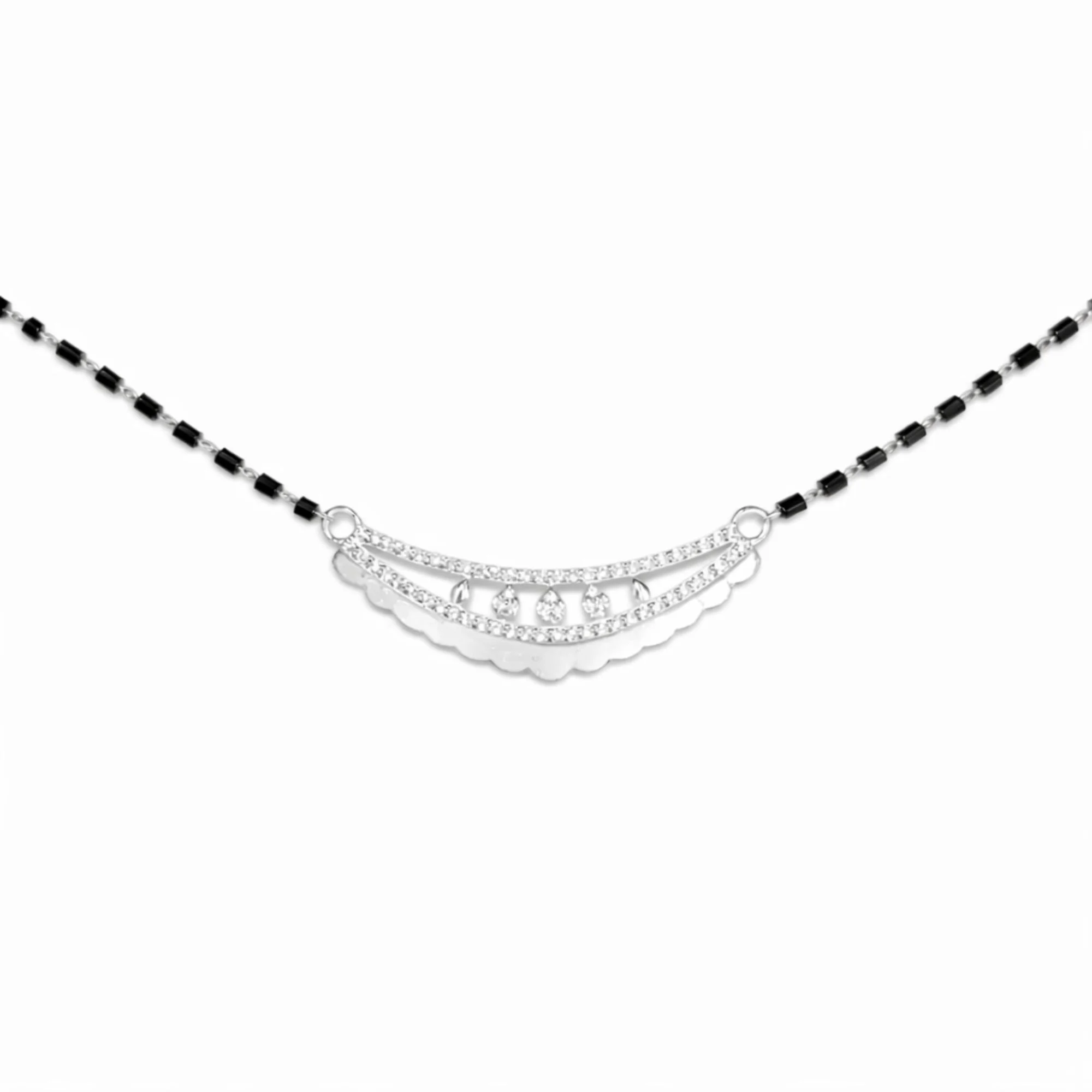 Silver Shimmer Wave Mangalsutra