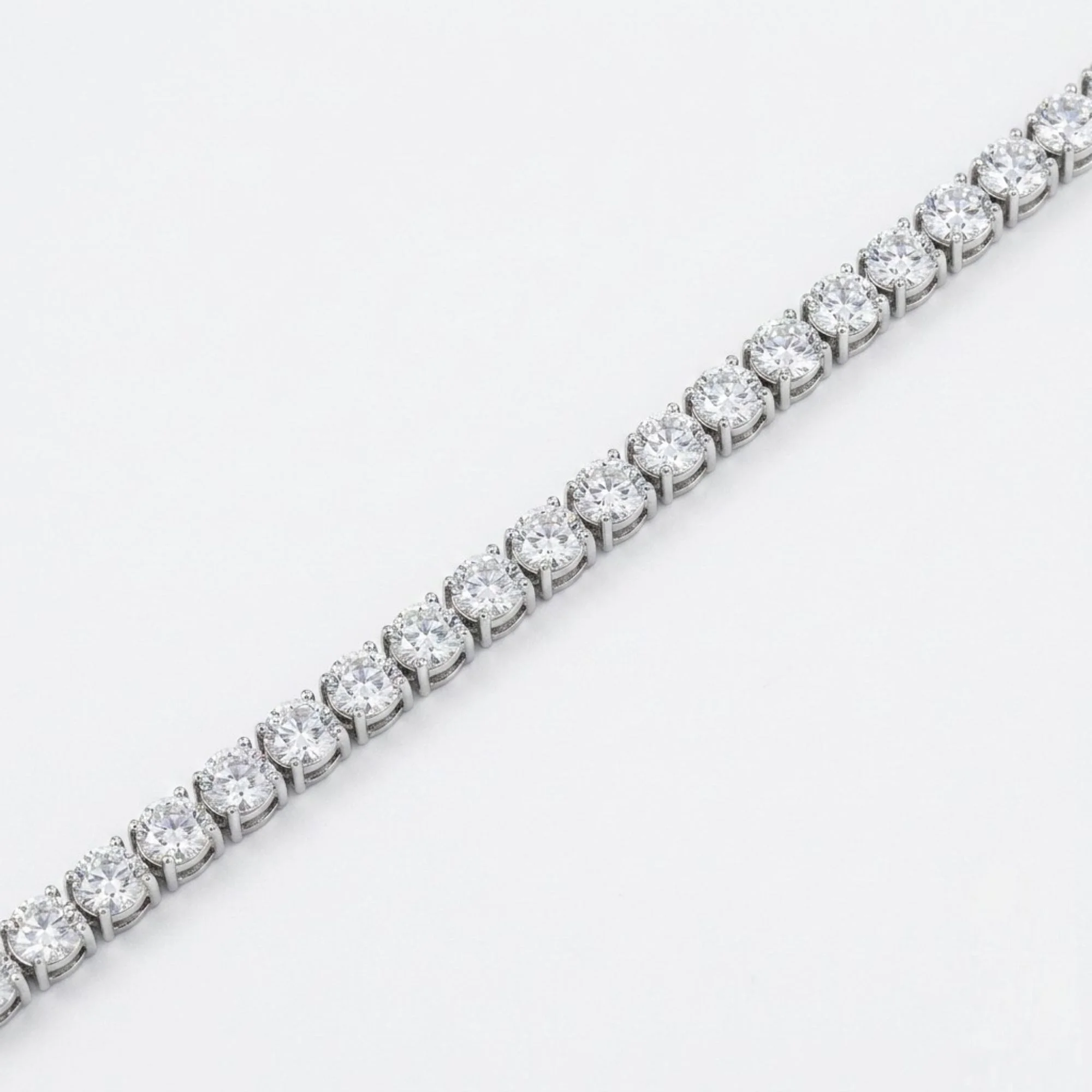 Silver Tennis Bracelet Men's Bracelet - Image 3