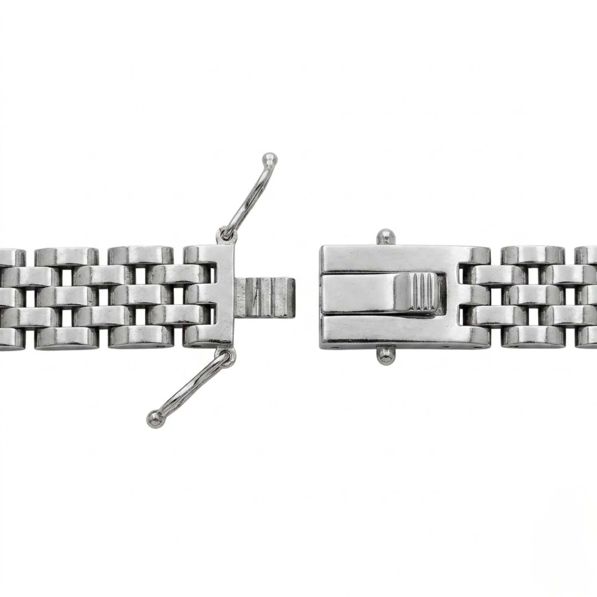 Silver Cluster Link Bracelet Men's Bracelet - Image 4