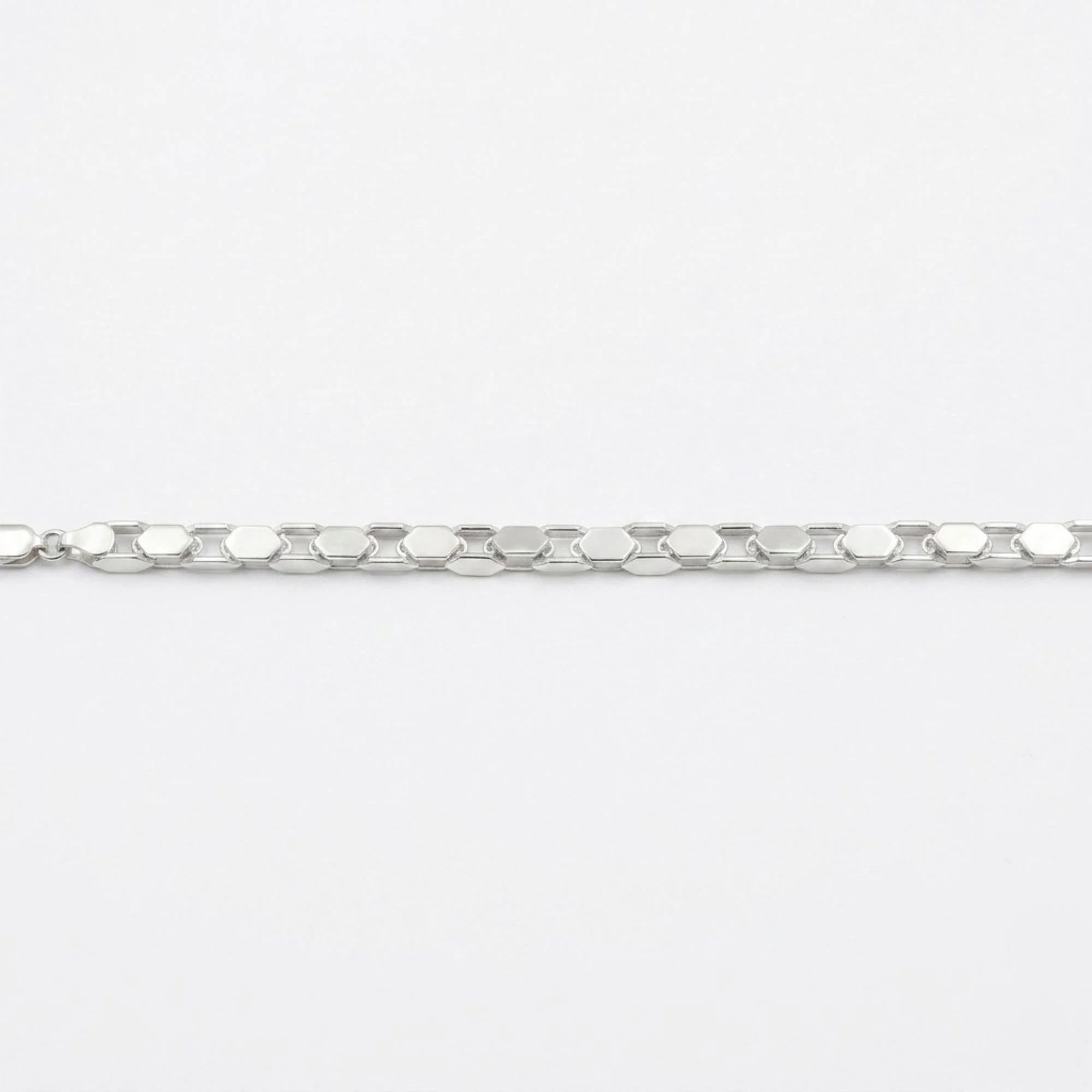 Silver Plate Link Bracelet Men's Bracelet - Image 3