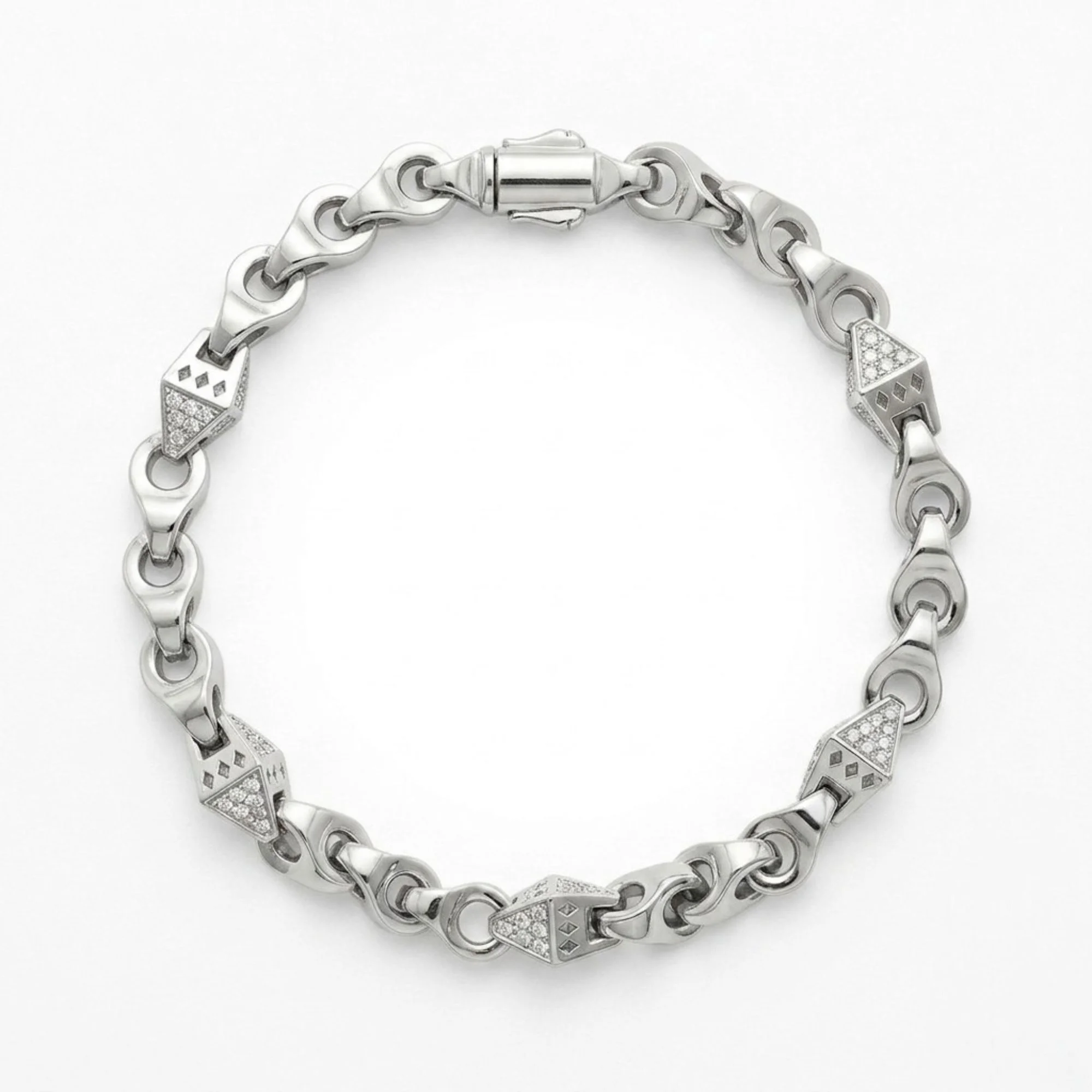Silver Fusion Edge Bracelet Men's Bracelet - Image 1