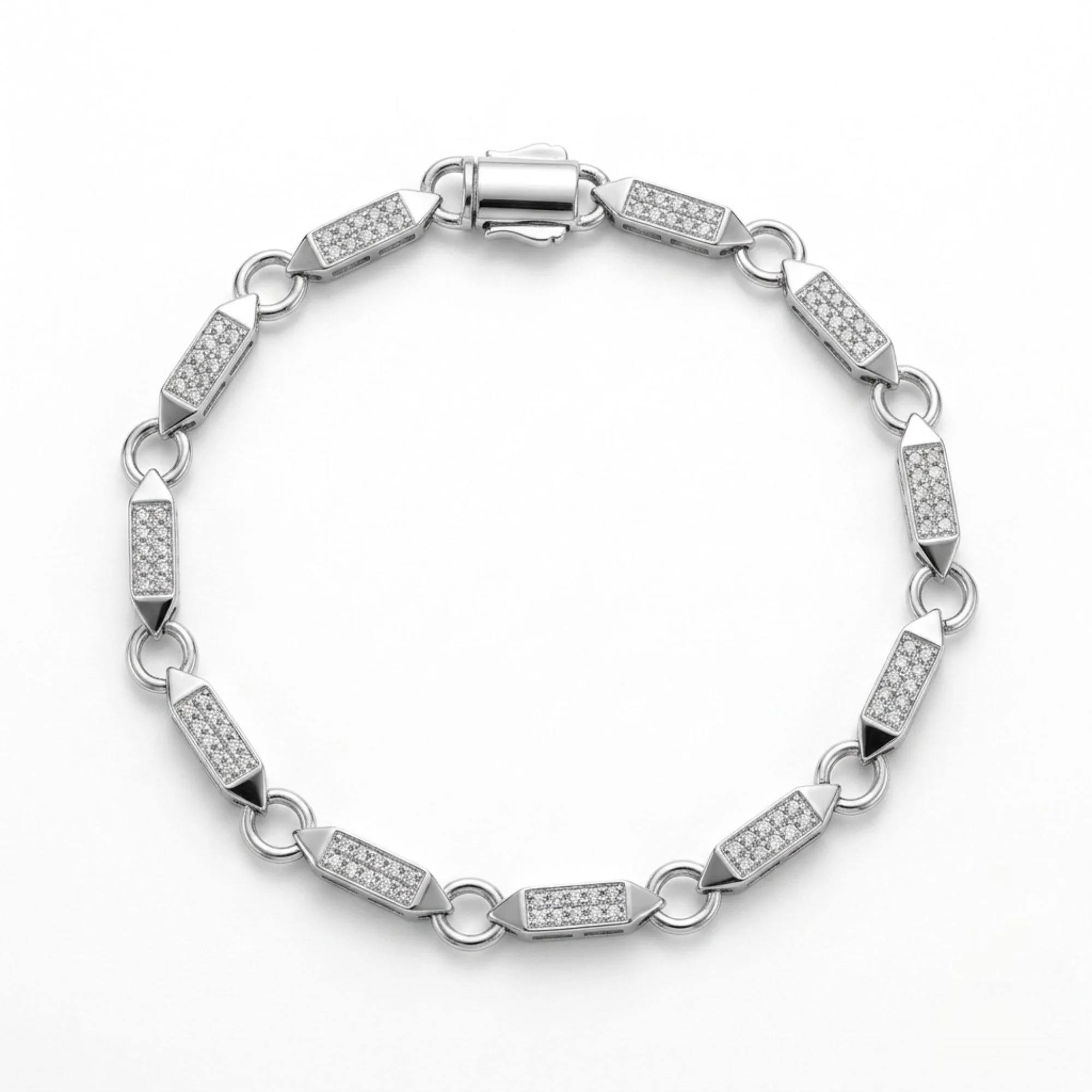 Silver Glide Bar Bracelet Men's Bracelet - Image 1