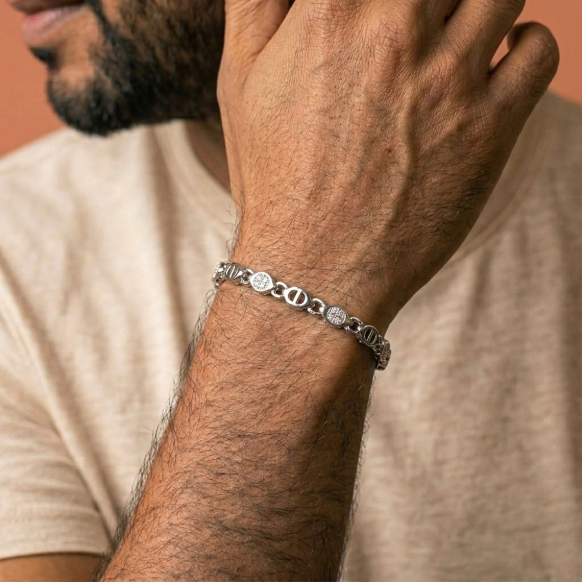 Silver Vibe Chain Bracelet Men's Bracelet - Image 2