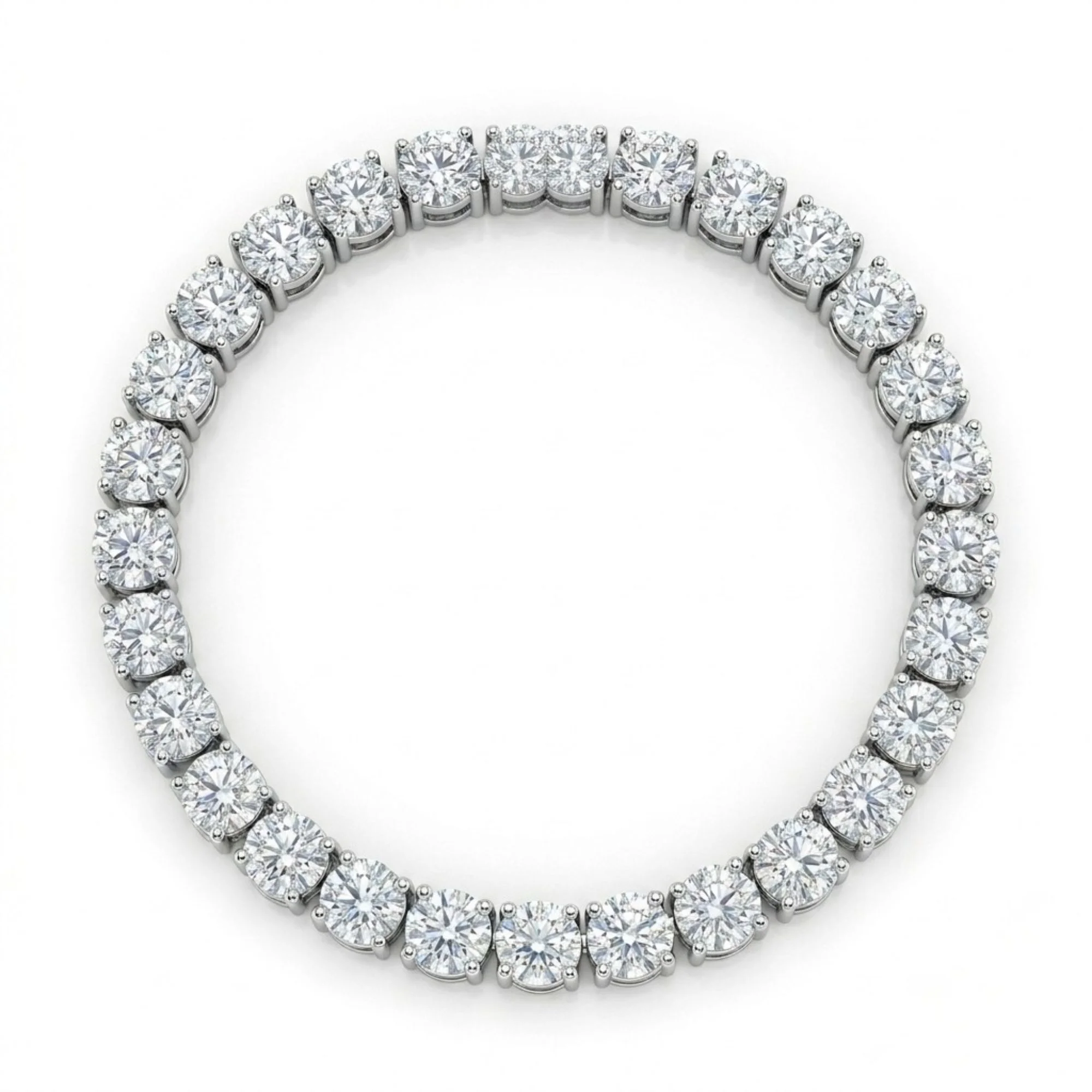 Silver Tennis Bracelet Men's Bracelet - Image 1