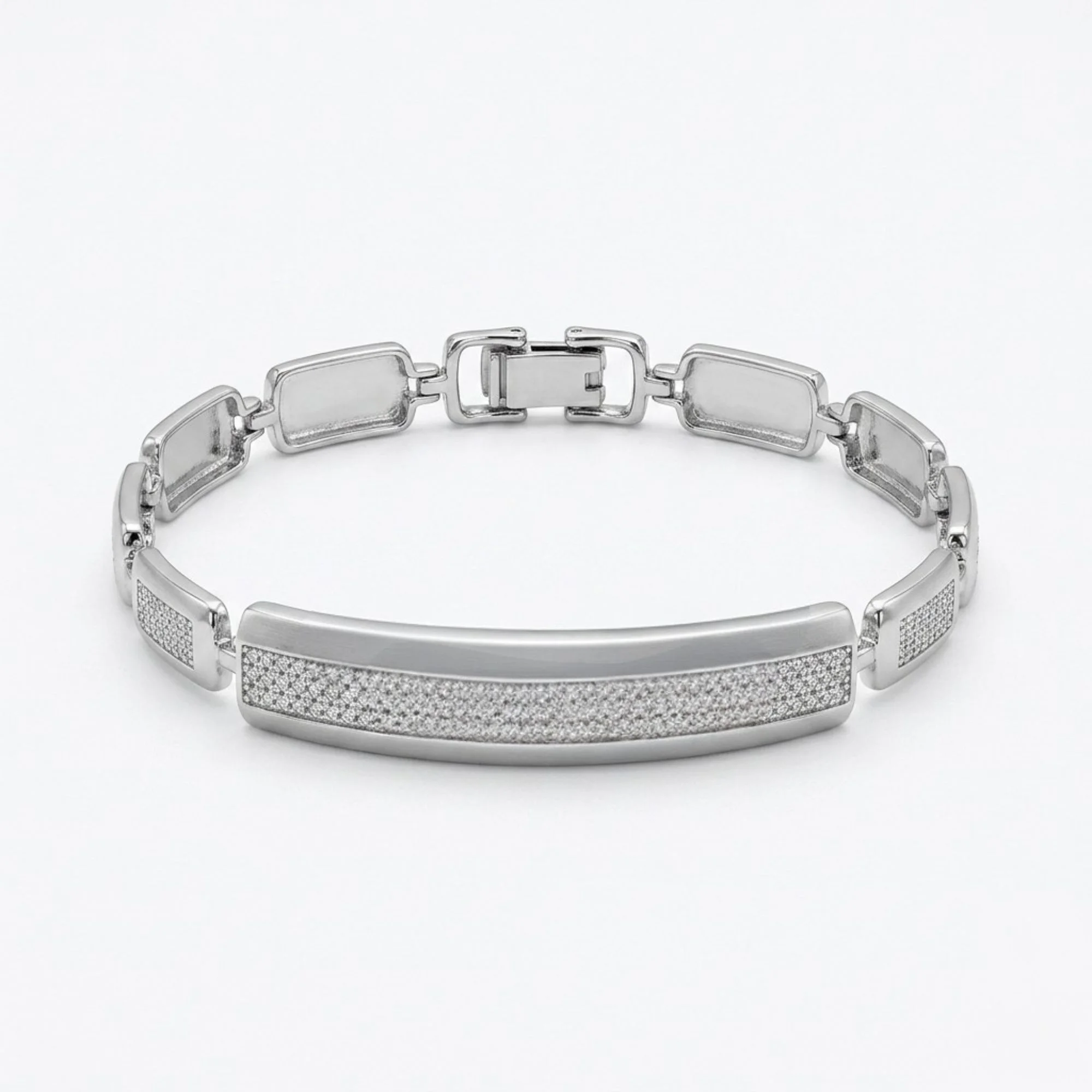 Silver Titan Bar Bracelet Men's Bracelet - Image 1