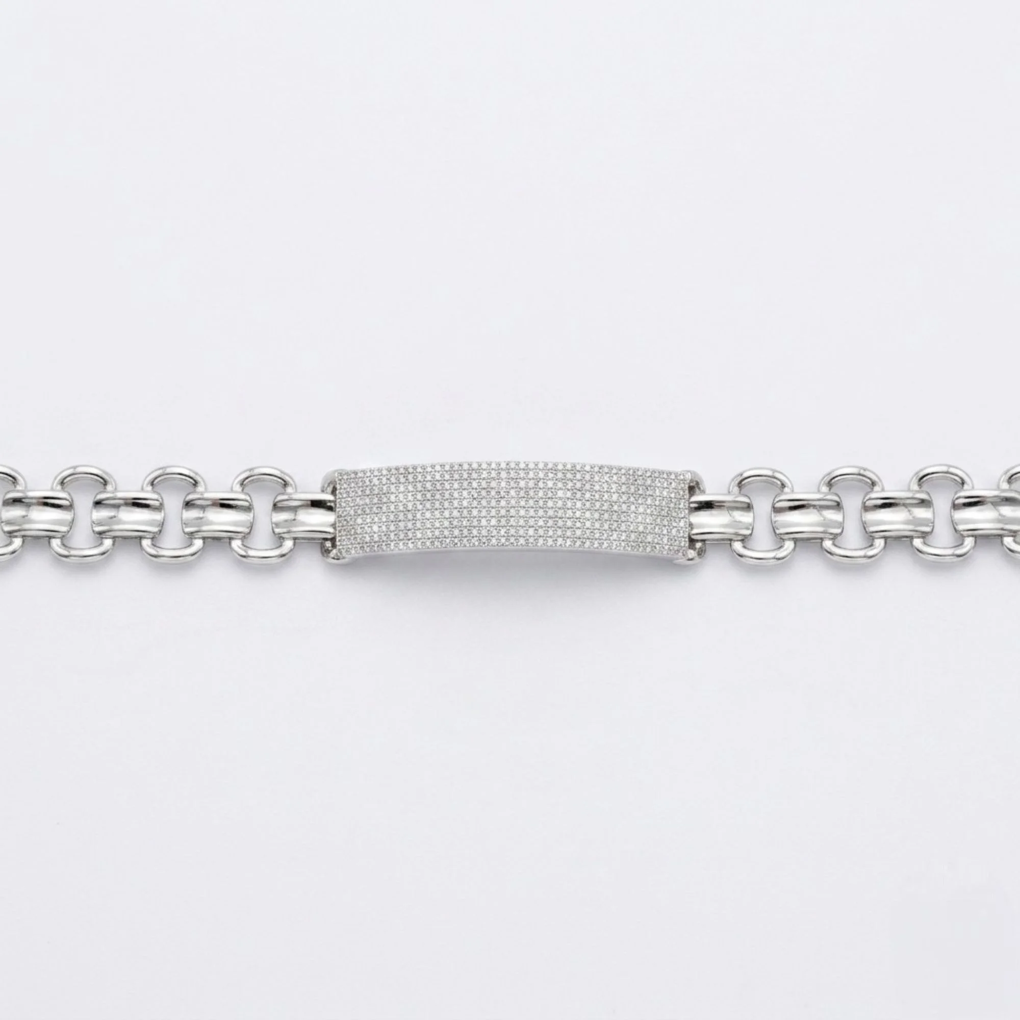 Silver Cuban Bar Bracelet Men's Bracelet - Image 3