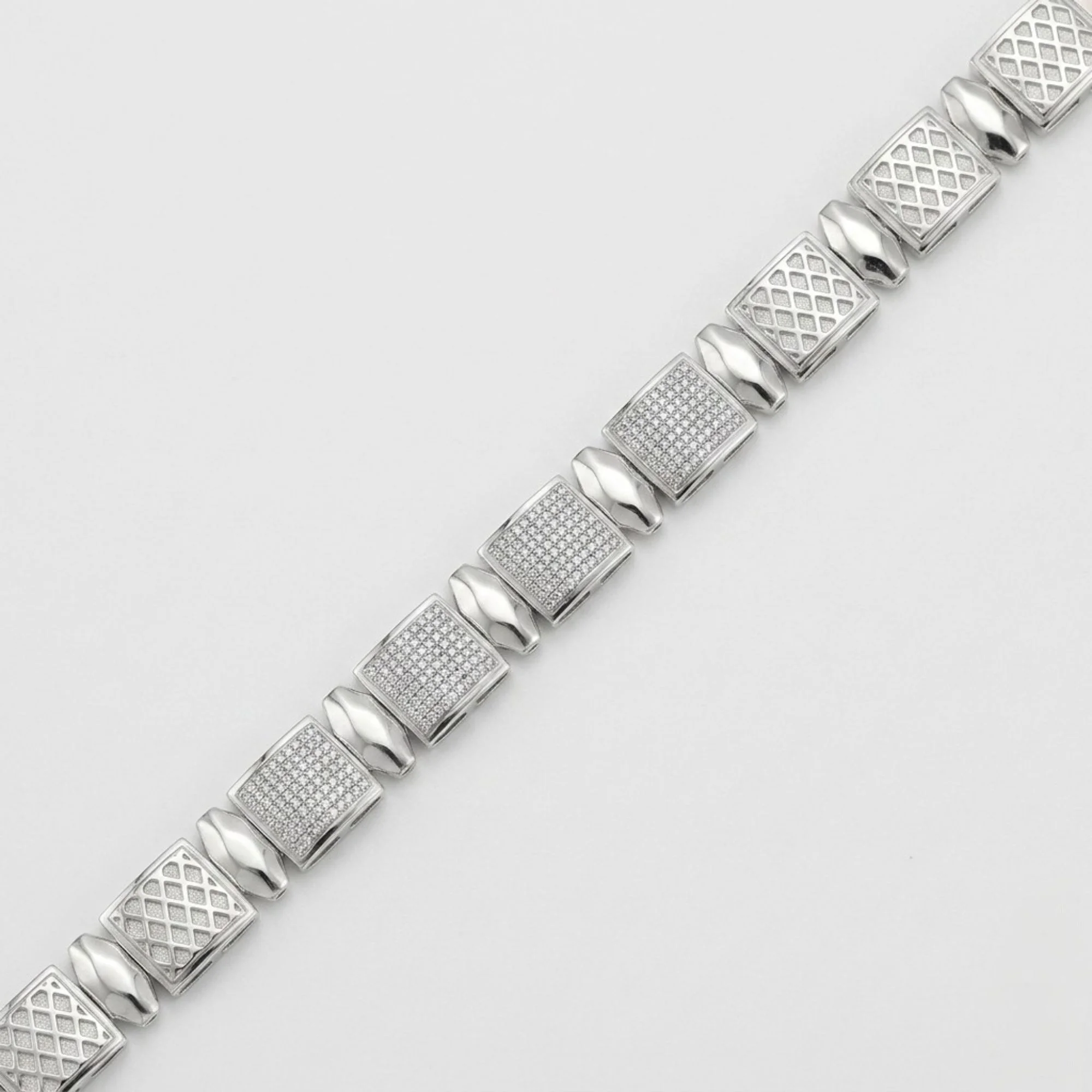Silver Block Luxe Bracelet Men's Bracelet - Image 3