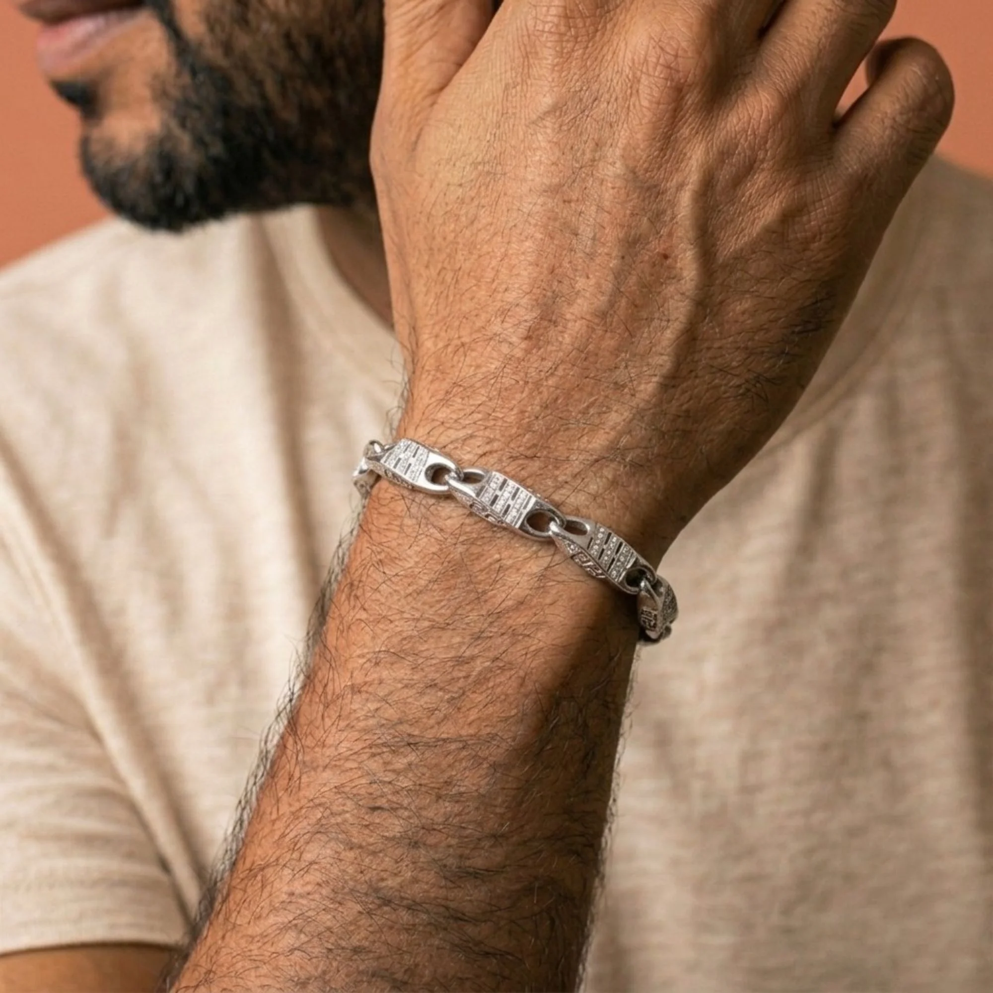 Silver Elite Link Bracelet Men's Bracelet - Image 2