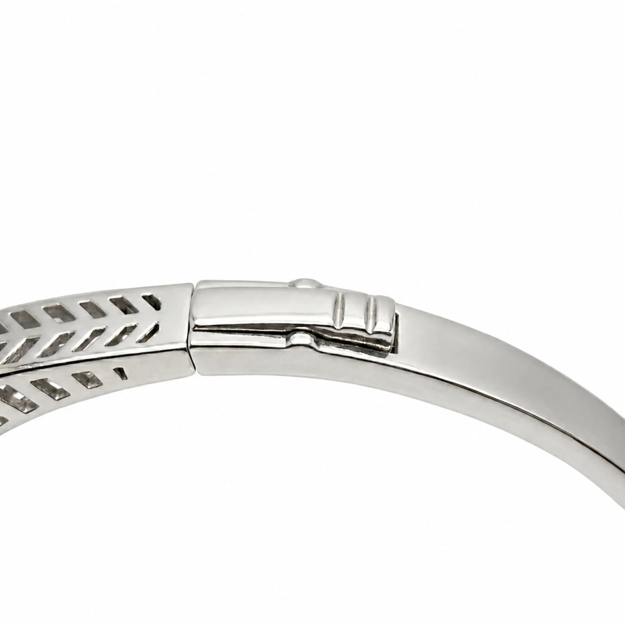 Silver Elegant Studded Pattern Kada - Image 4
