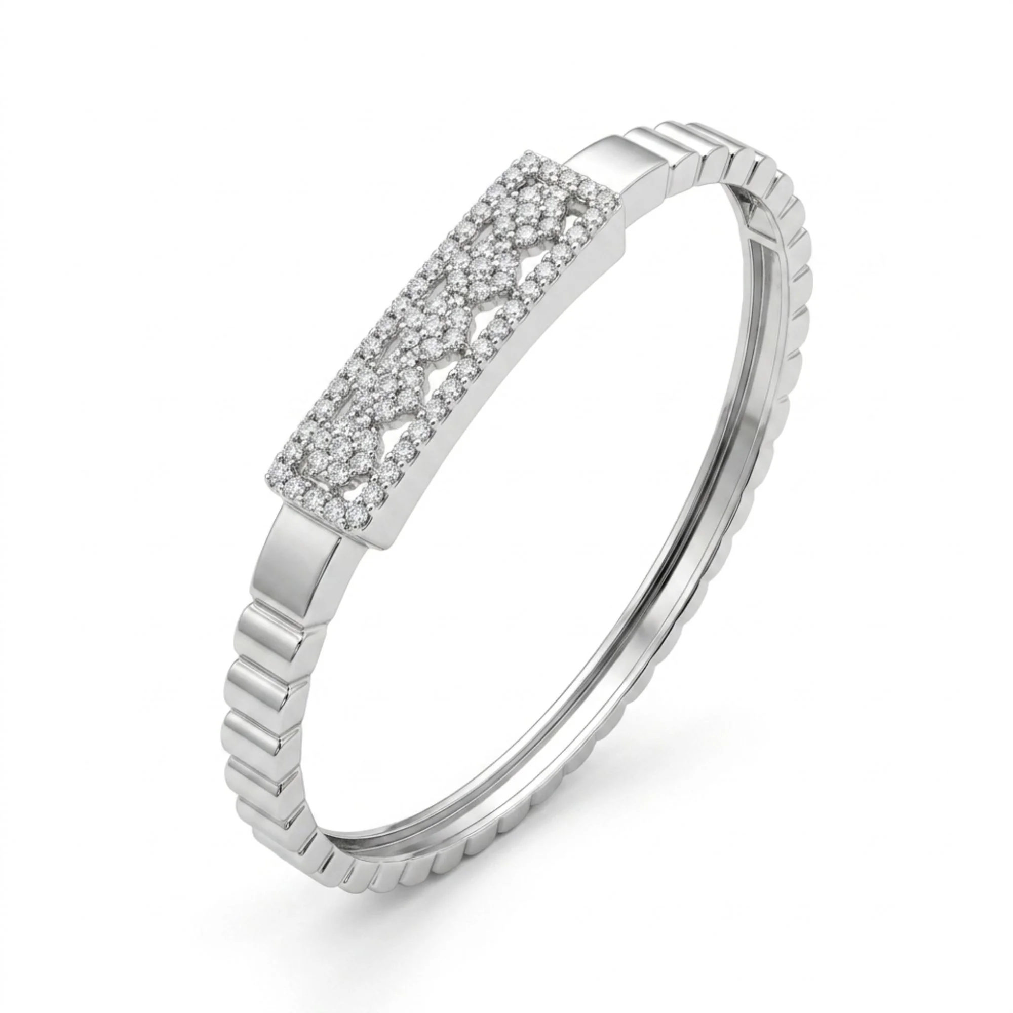 Silver Crystal Centerpiece Kada - Image 3
